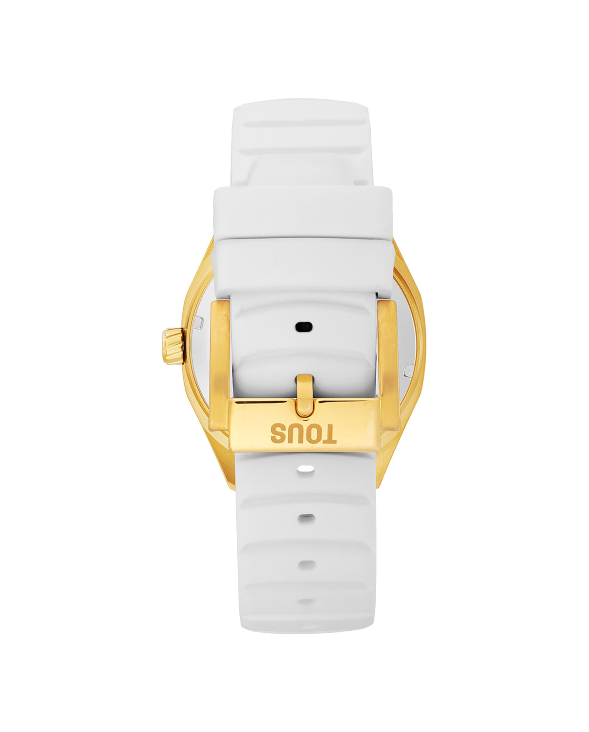 Relógio Automático Now Automático com Bracelete de Silicone em Branco Branco-3