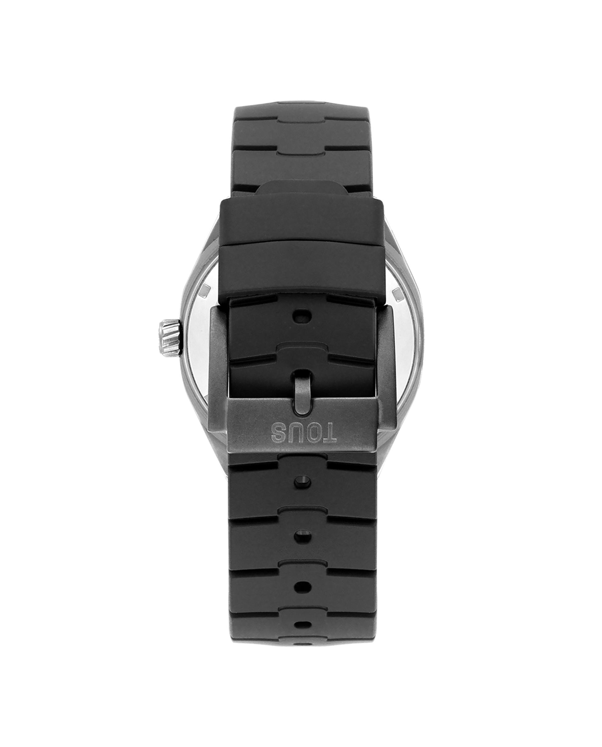 Relógio Automático Now Automático com Bracelete de Borracha em Preto Preto / Crómio-3