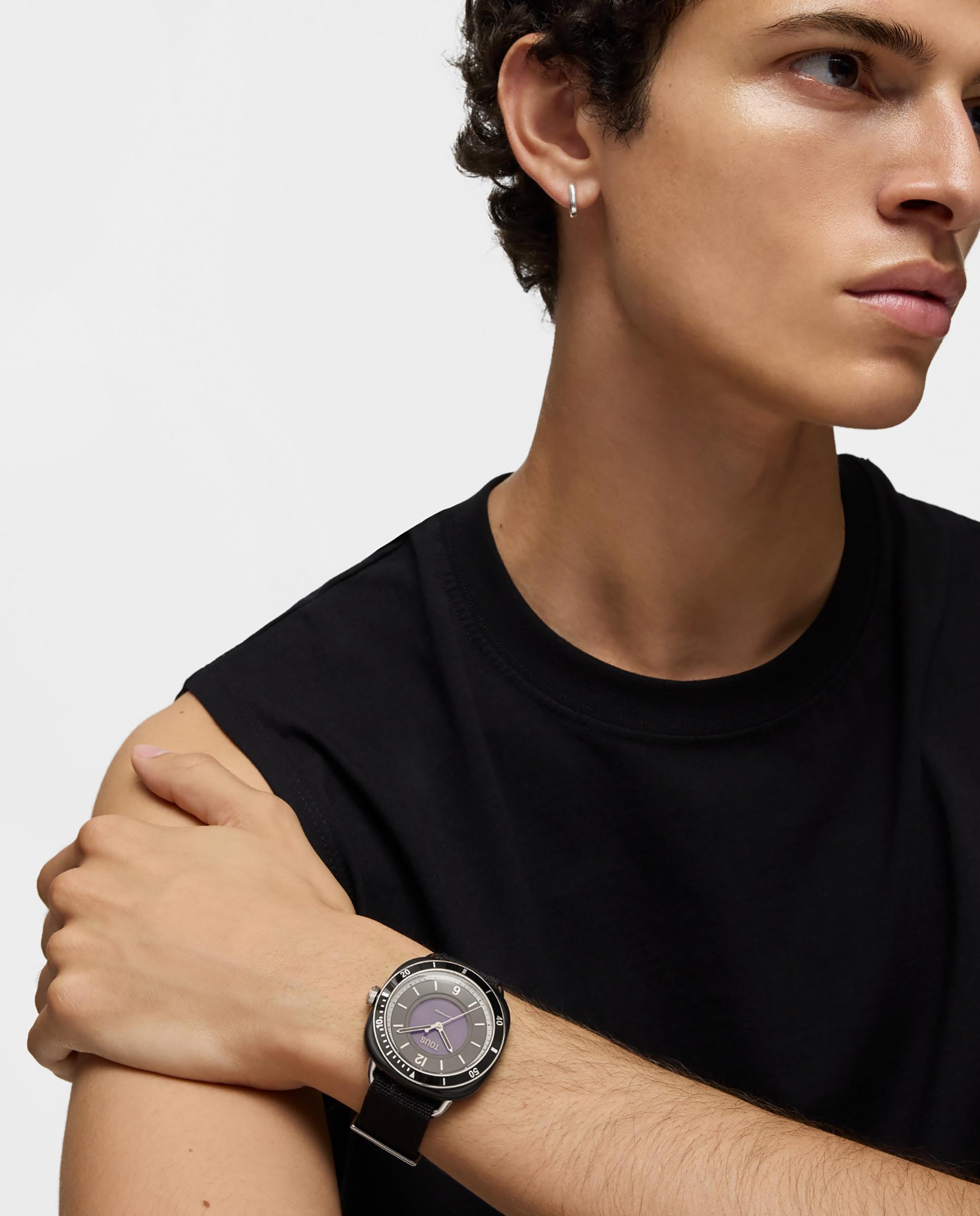 Relógio Analógico Osier com Bracelete Elástica em Preto Preto-5