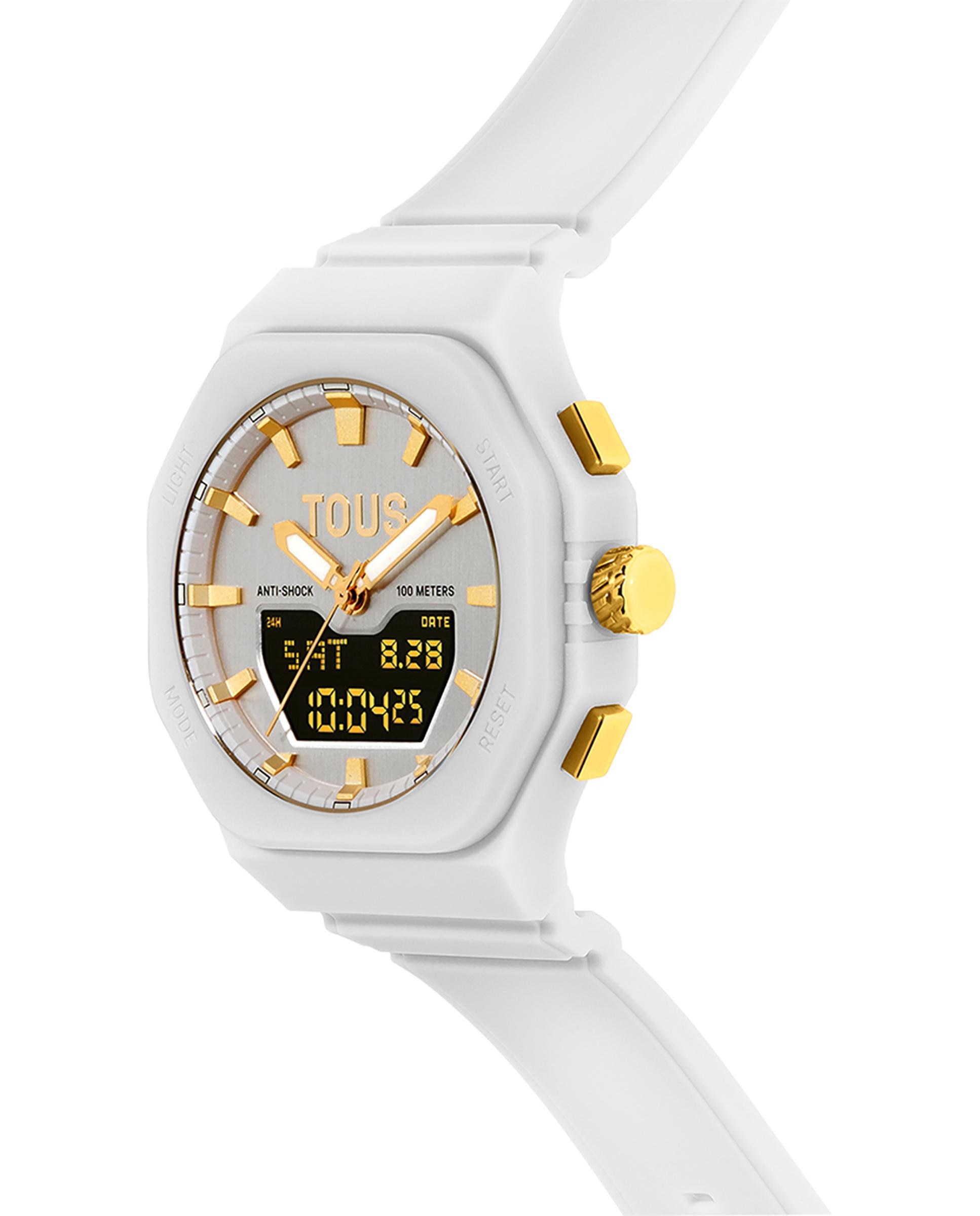 Relógio Analógico Bet com Bracelete Branca Branco-2
