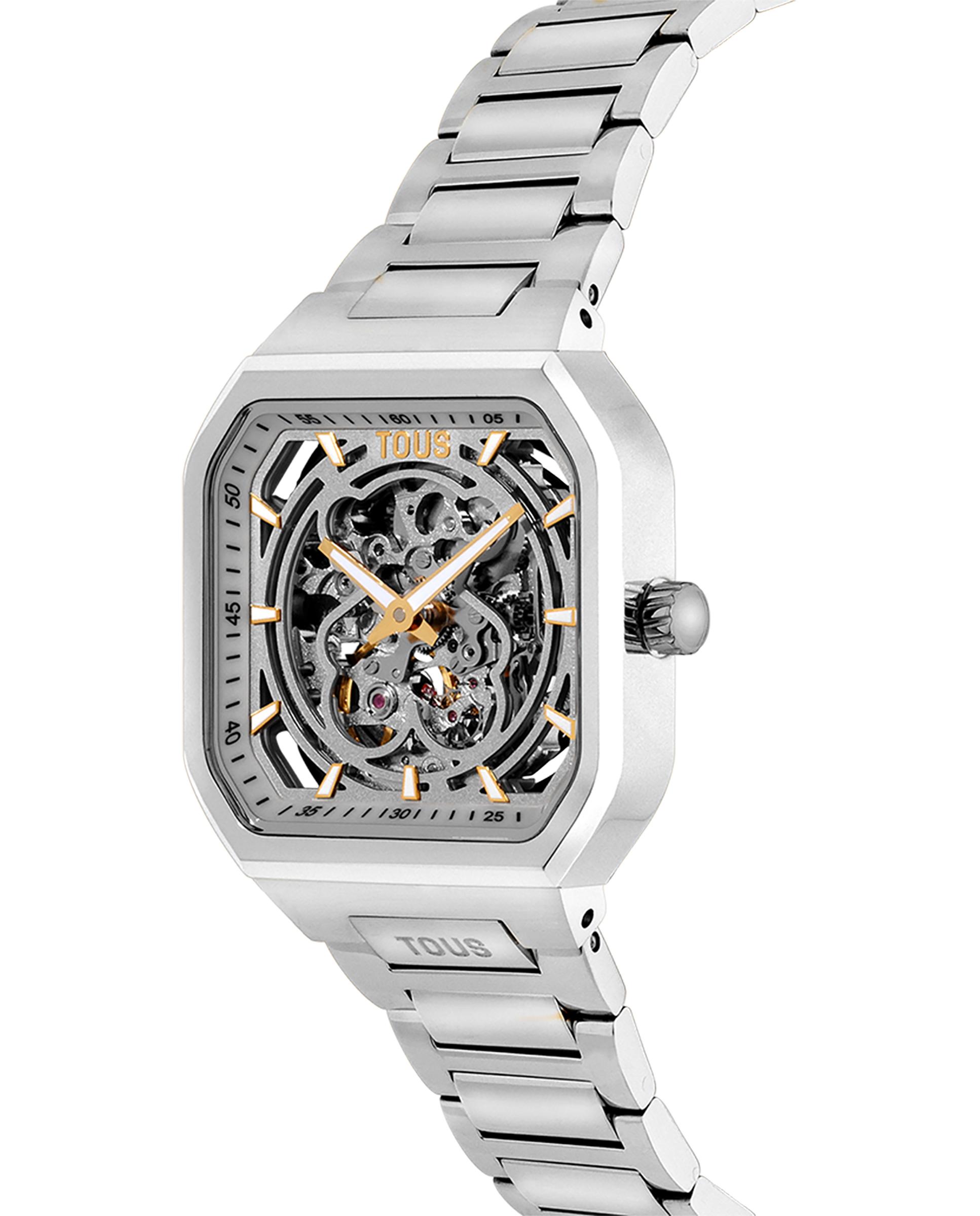 Reloj automático de mujer d-bear now automático con brazalete de acero - Tous - Plata Plata-2