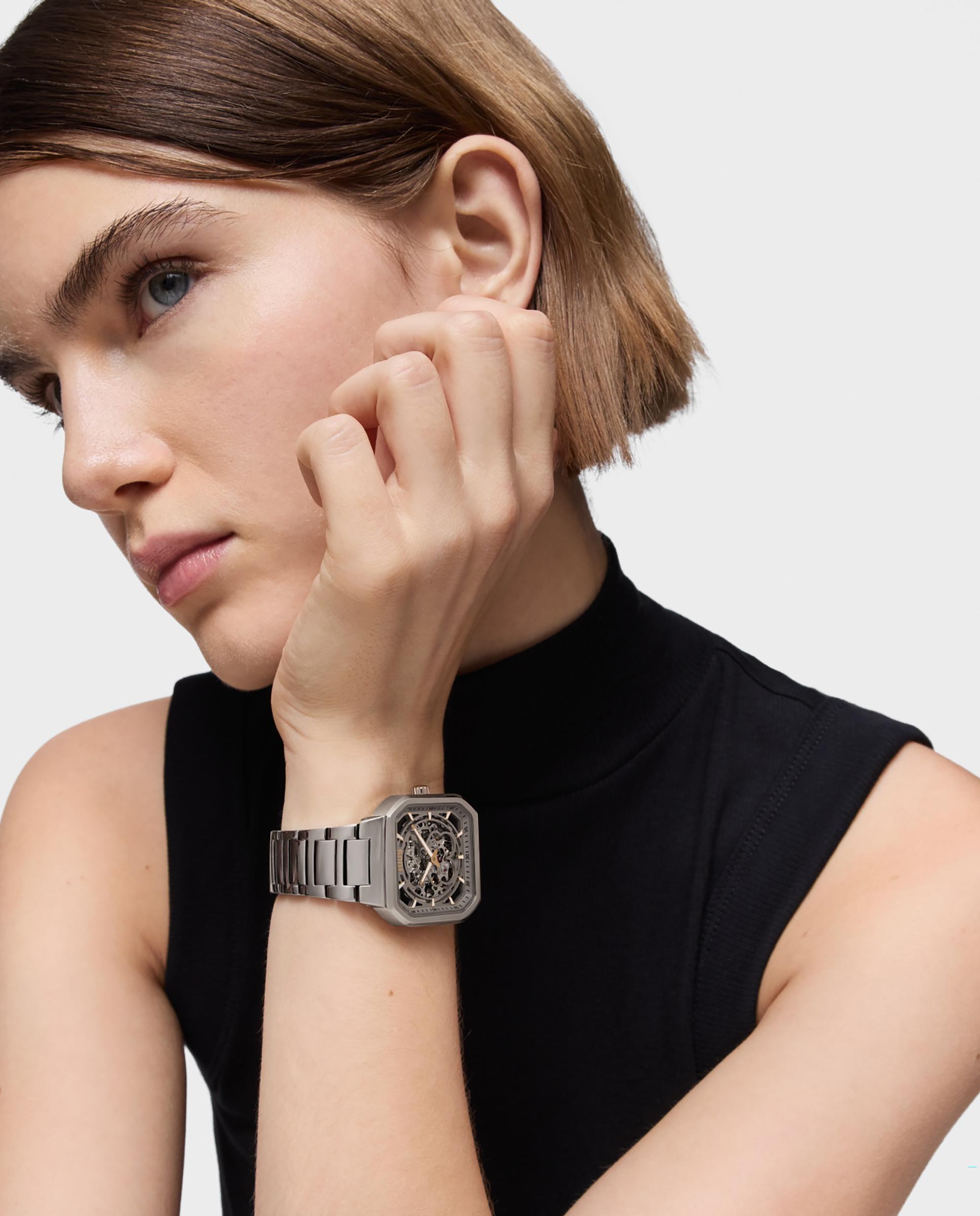 Reloj automático de mujer d-bear now automático con brazalete de acero - Tous - Plata Plata-4