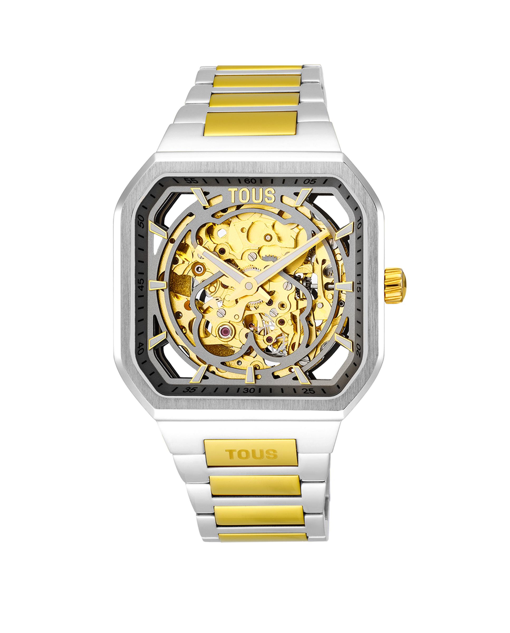 Reloj automático de mujer d-bear now con brazalete de acero - Tous - Dorado Dorado-1