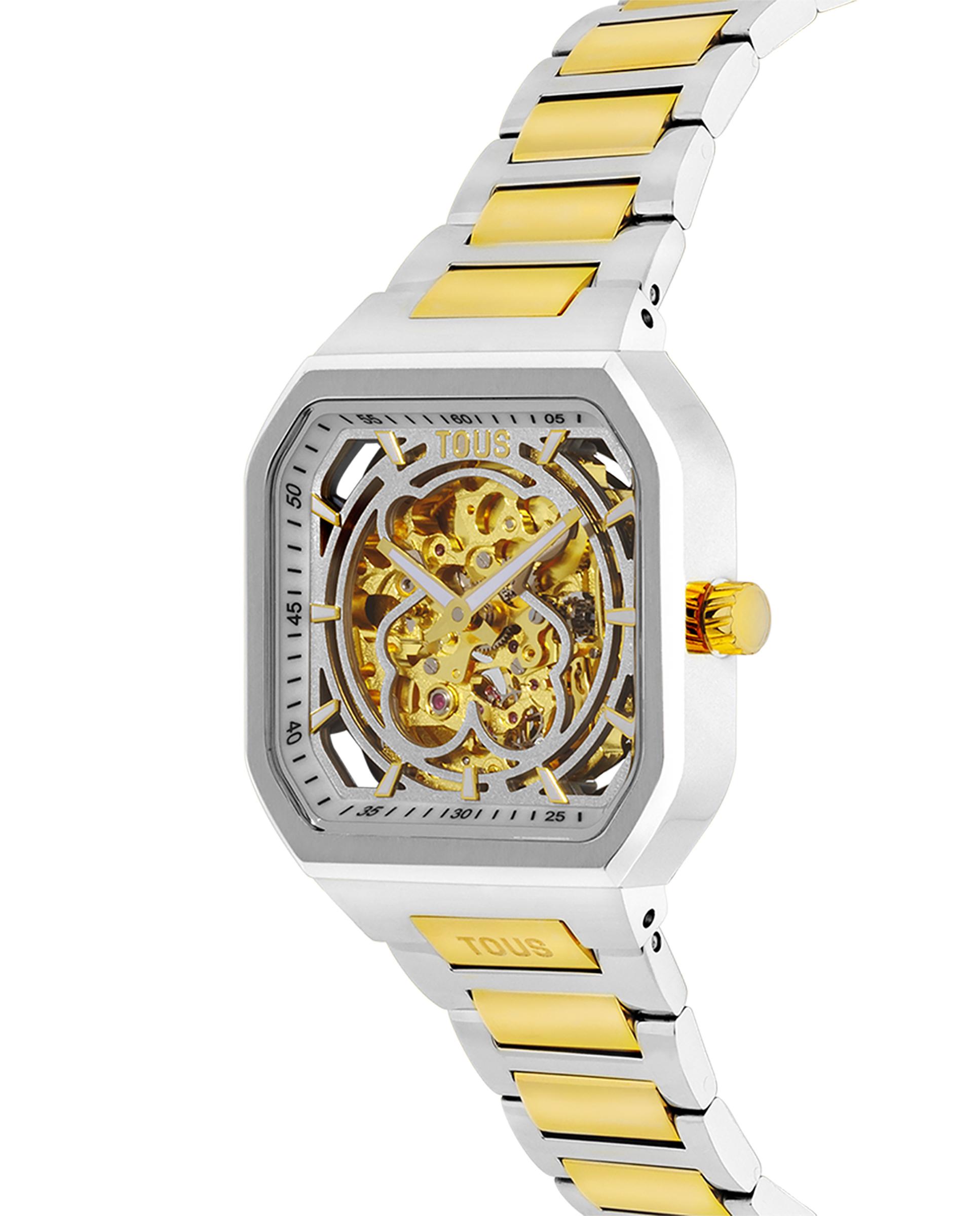 Reloj automático de mujer d-bear now con brazalete de acero - Tous - Dorado Dorado-2