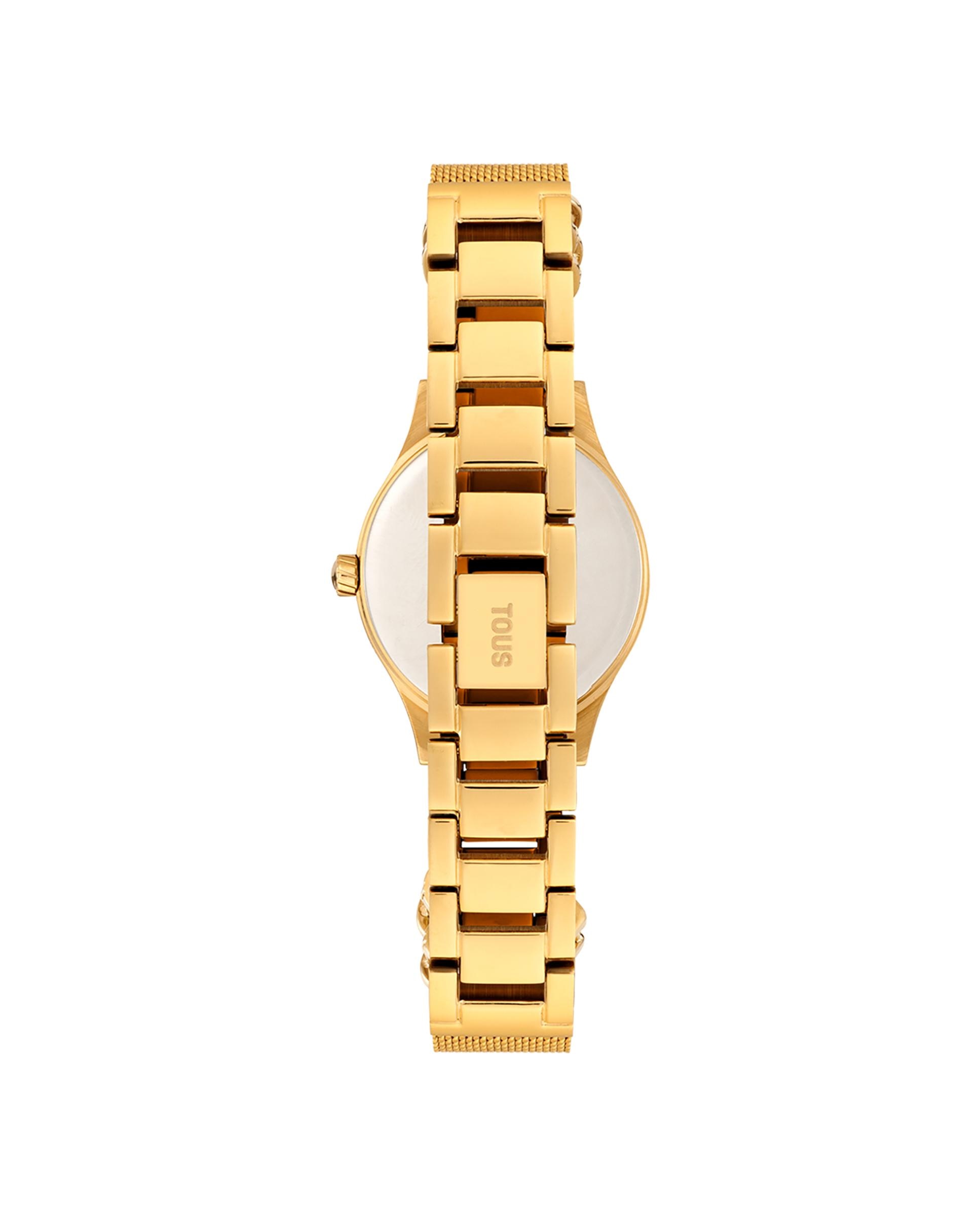 Reloj analógico de mujer epic icon mesh con brazalete de acero y esfera de nácar - Tous - Oro Oro-3