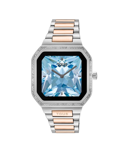 Imagen 0 de Smartwatch B-Connect con brazalete de acero con rosa y zirconitas