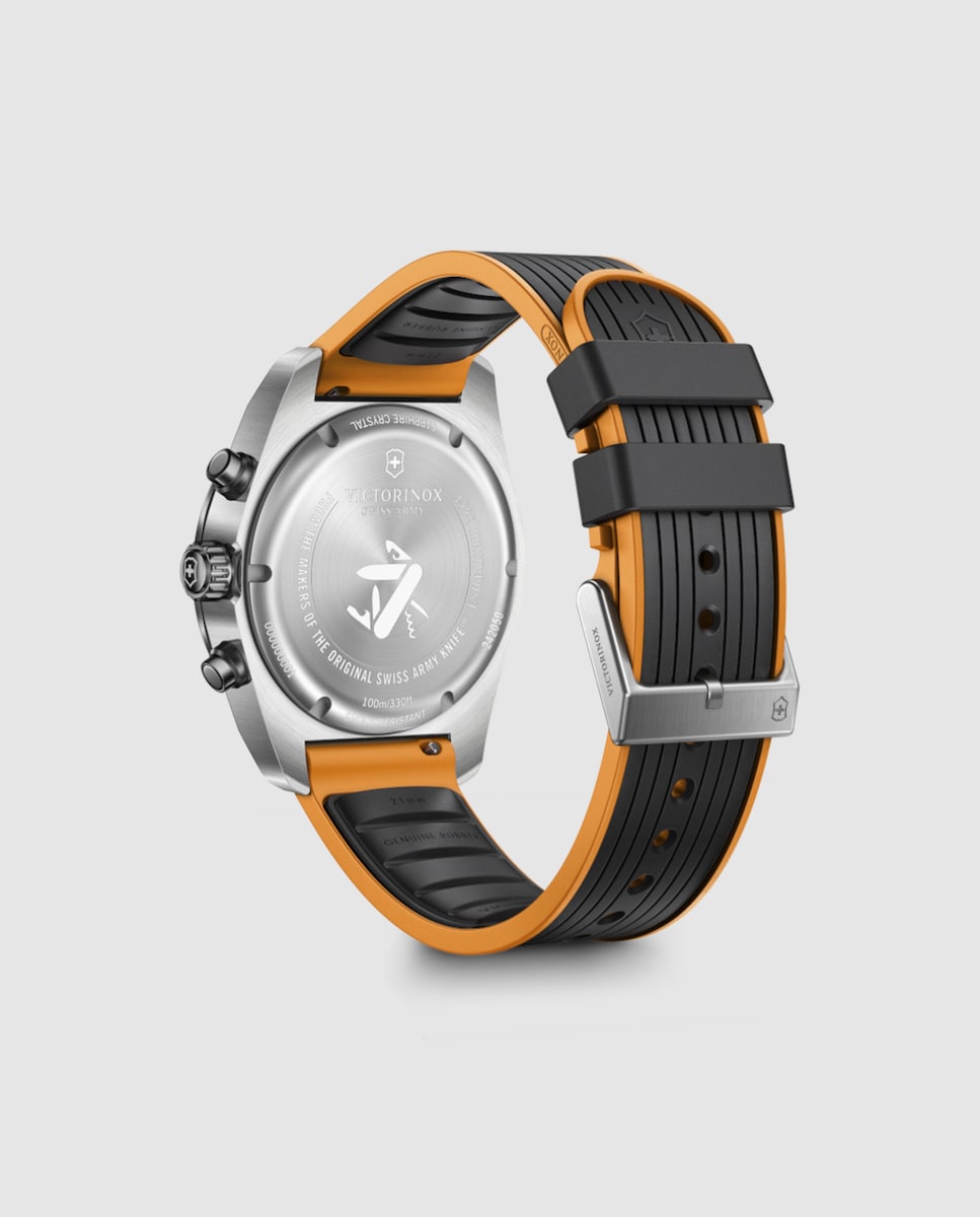 Reloj de hombre Swiss army V242050 de caucho y correa negra Negro-3