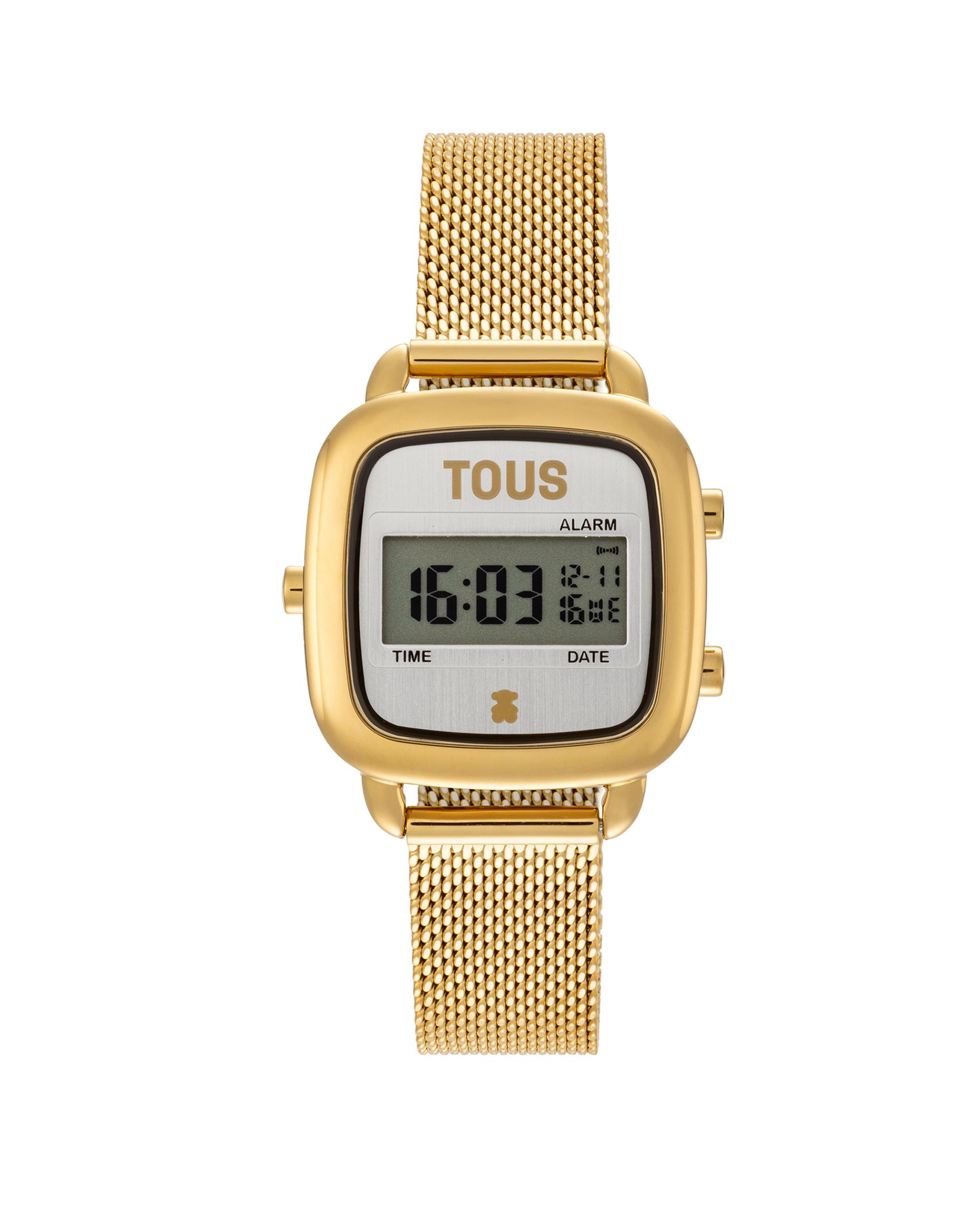 Reloj digital de mujer d-logo mini con brazalete de acero dorado - Tous - Oro Oro-1