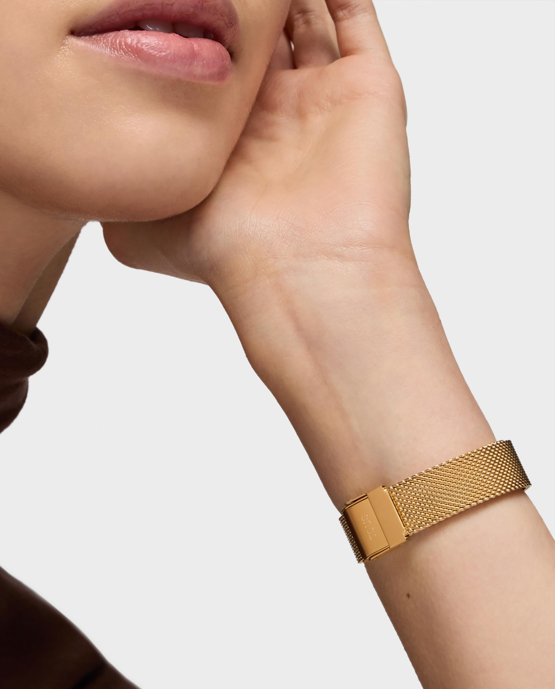Reloj digital de mujer d-logo mini con brazalete de acero dorado - Tous - Oro Oro-4