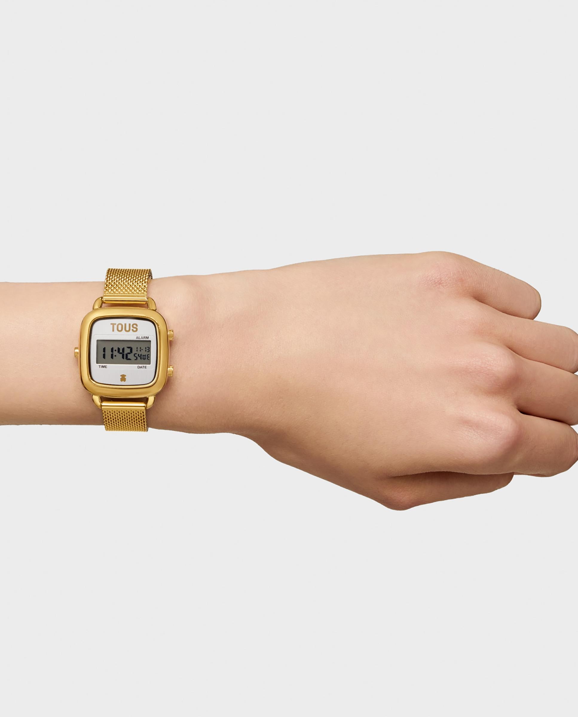Reloj digital de mujer d-logo mini con brazalete de acero dorado - Tous - Oro Oro-5