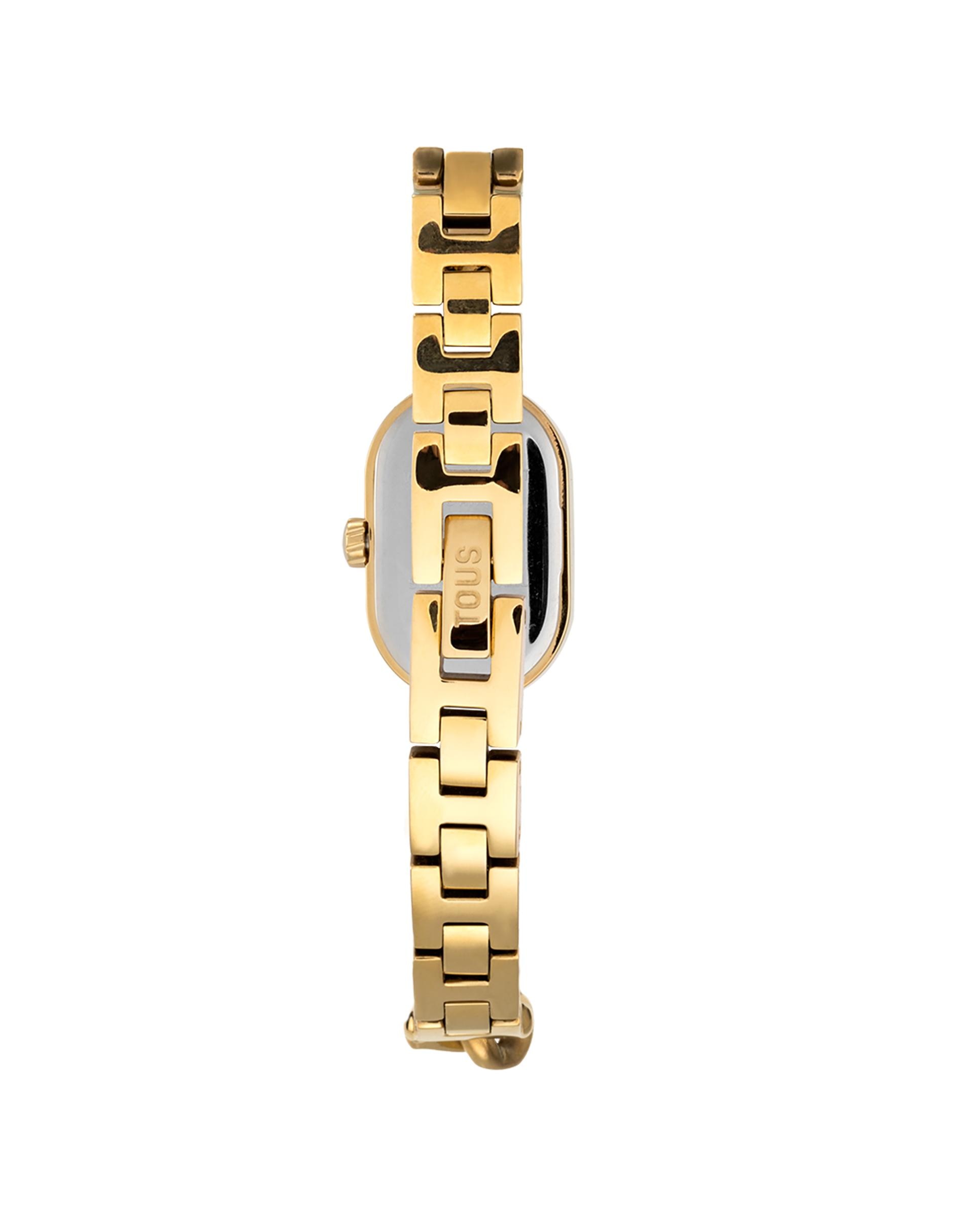 Reloj analógico oval time joya con brazalete cadena de acero dorada - Tous - Oro Oro-3