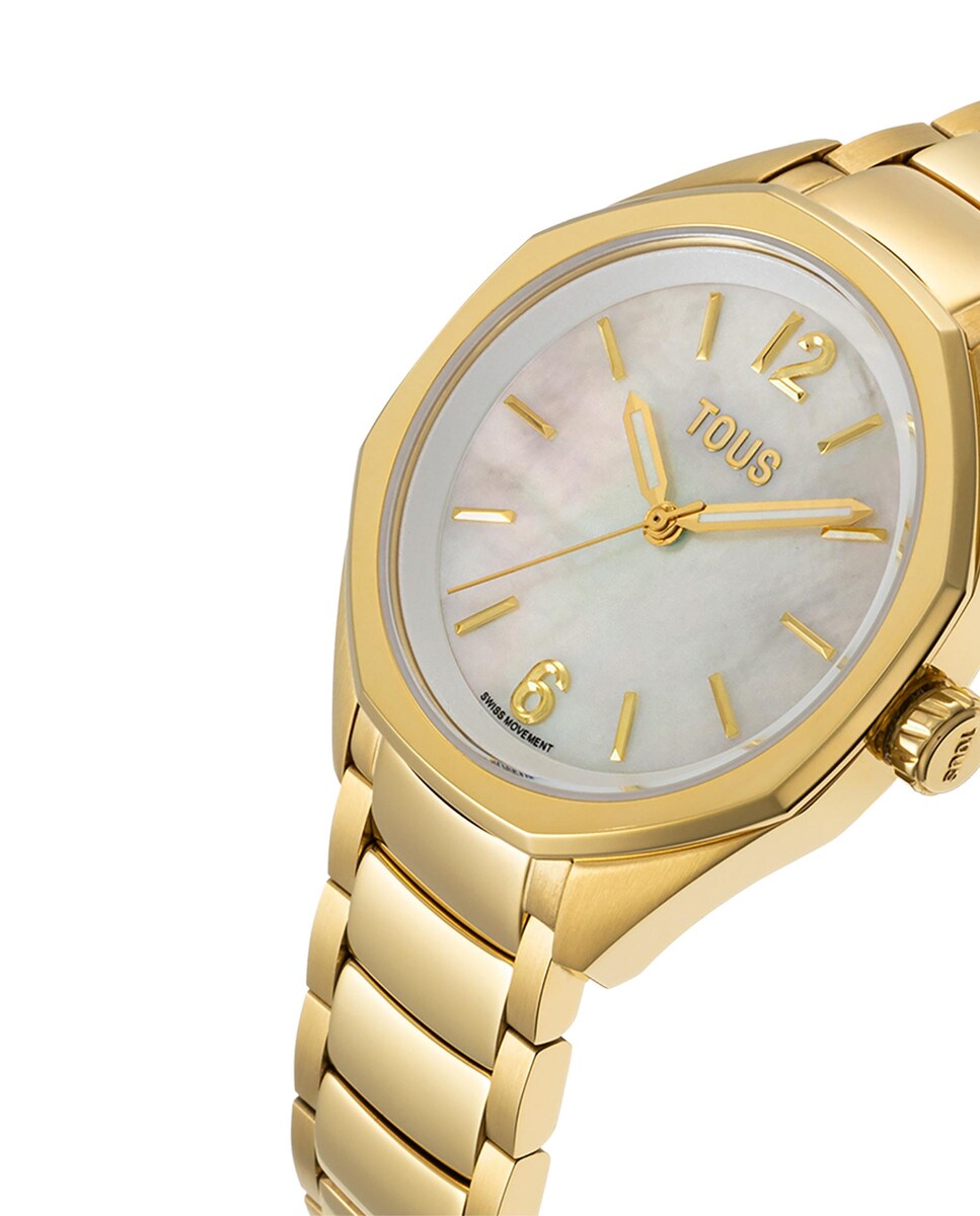 Reloj analógico de mujer Now dorado