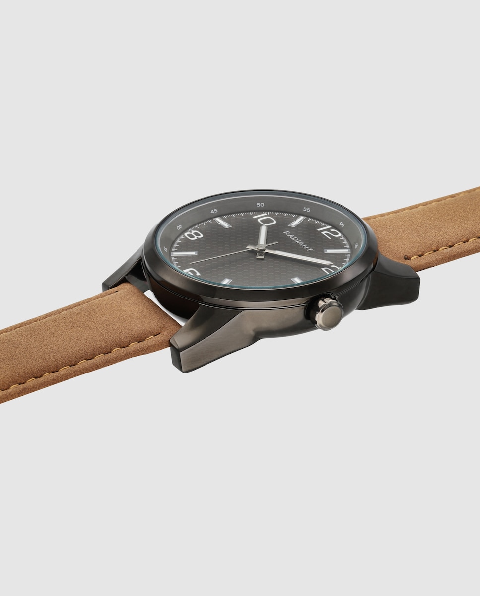 Reloj de hombre Johnny deep RA681204 de piel y correa marrón Marrón-3