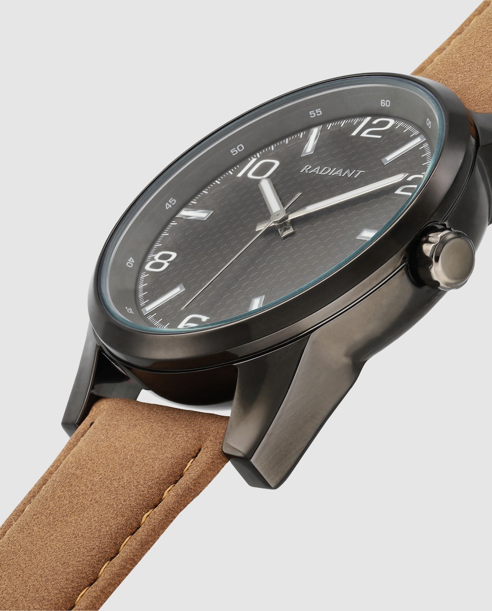 Reloj de hombre Johnny deep RA681204 de piel y correa marrón Marrón-4