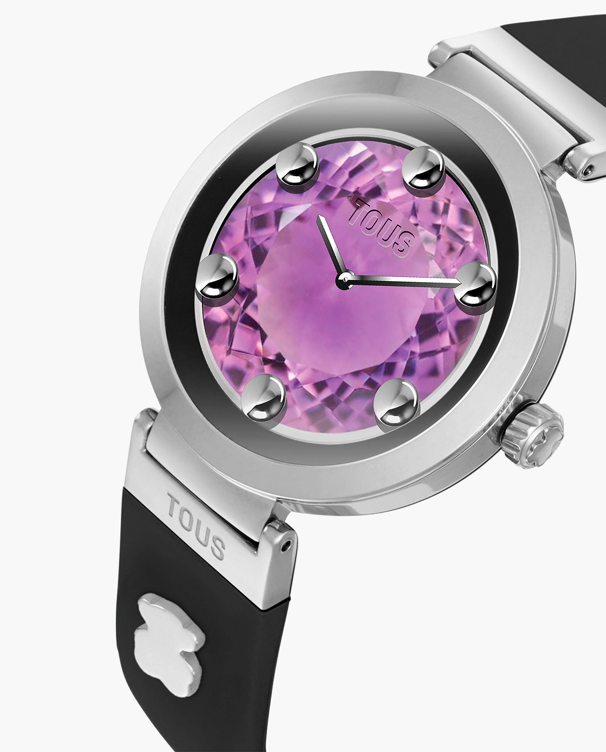 Smartwatch s-connect charms con brazalete negro y motivos de acero - Tous - Negro Negro-1