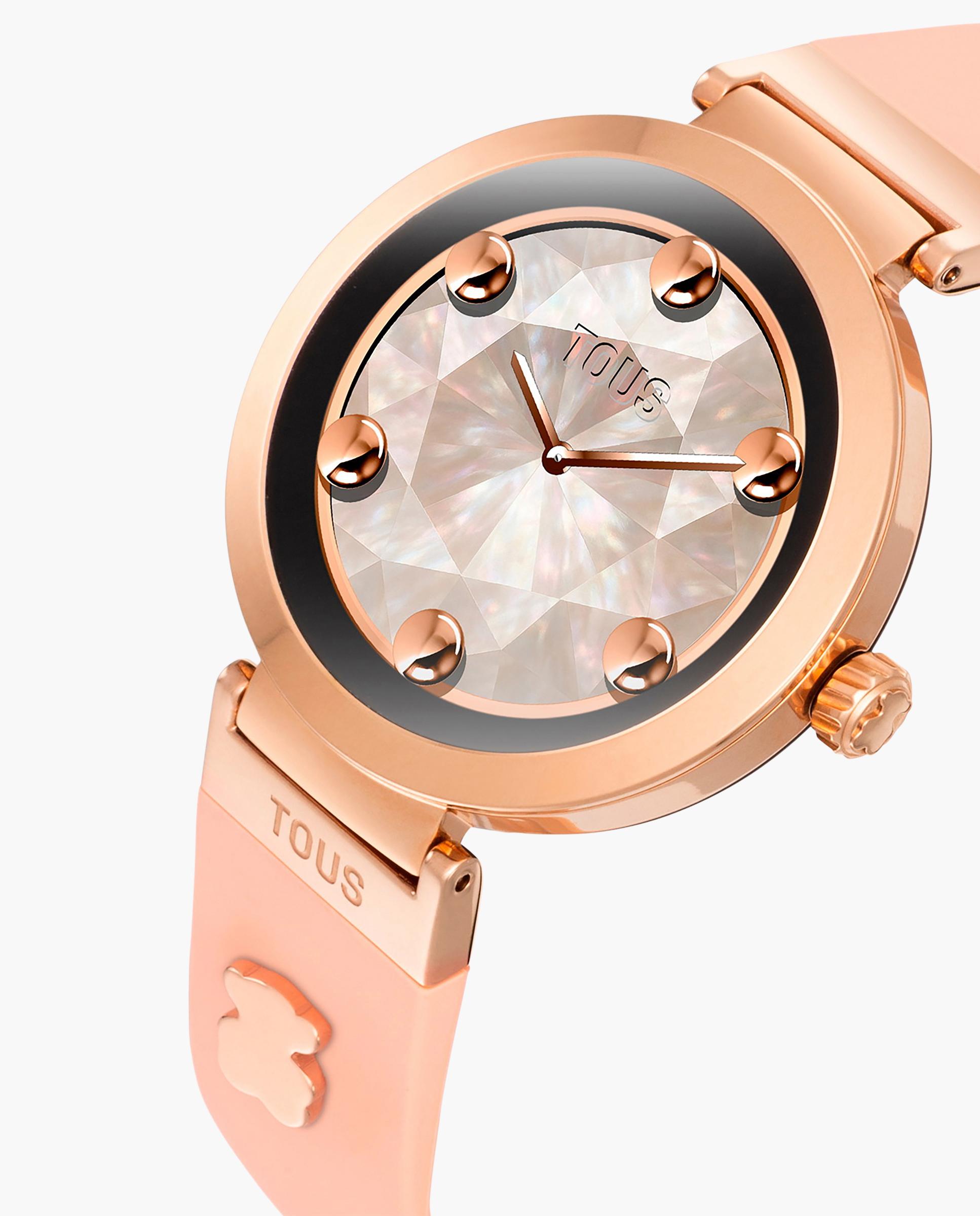 Imagen 0 de Smartwatch s-connect charms con brazalete nude y motivos de acero rosado Rosa claro