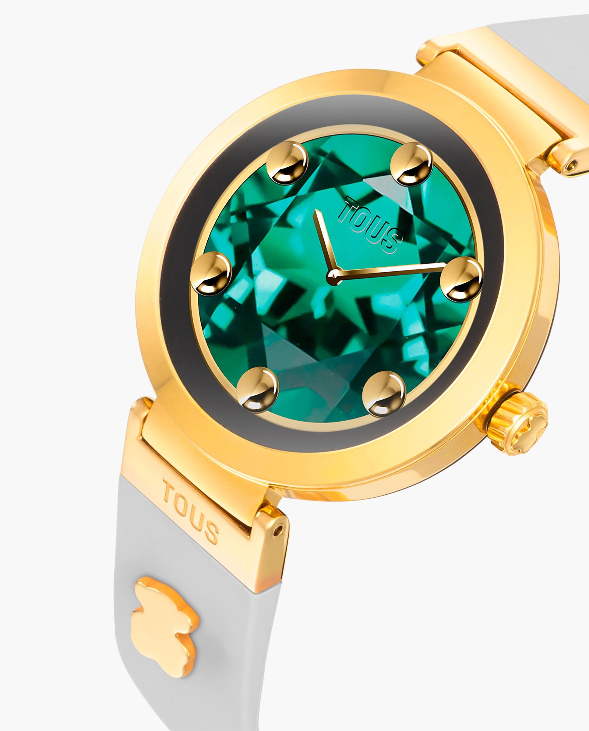 Smartwatch s-connect charms con brazalete beige y motivos de acero dorado - Tous - Beige Beige-1