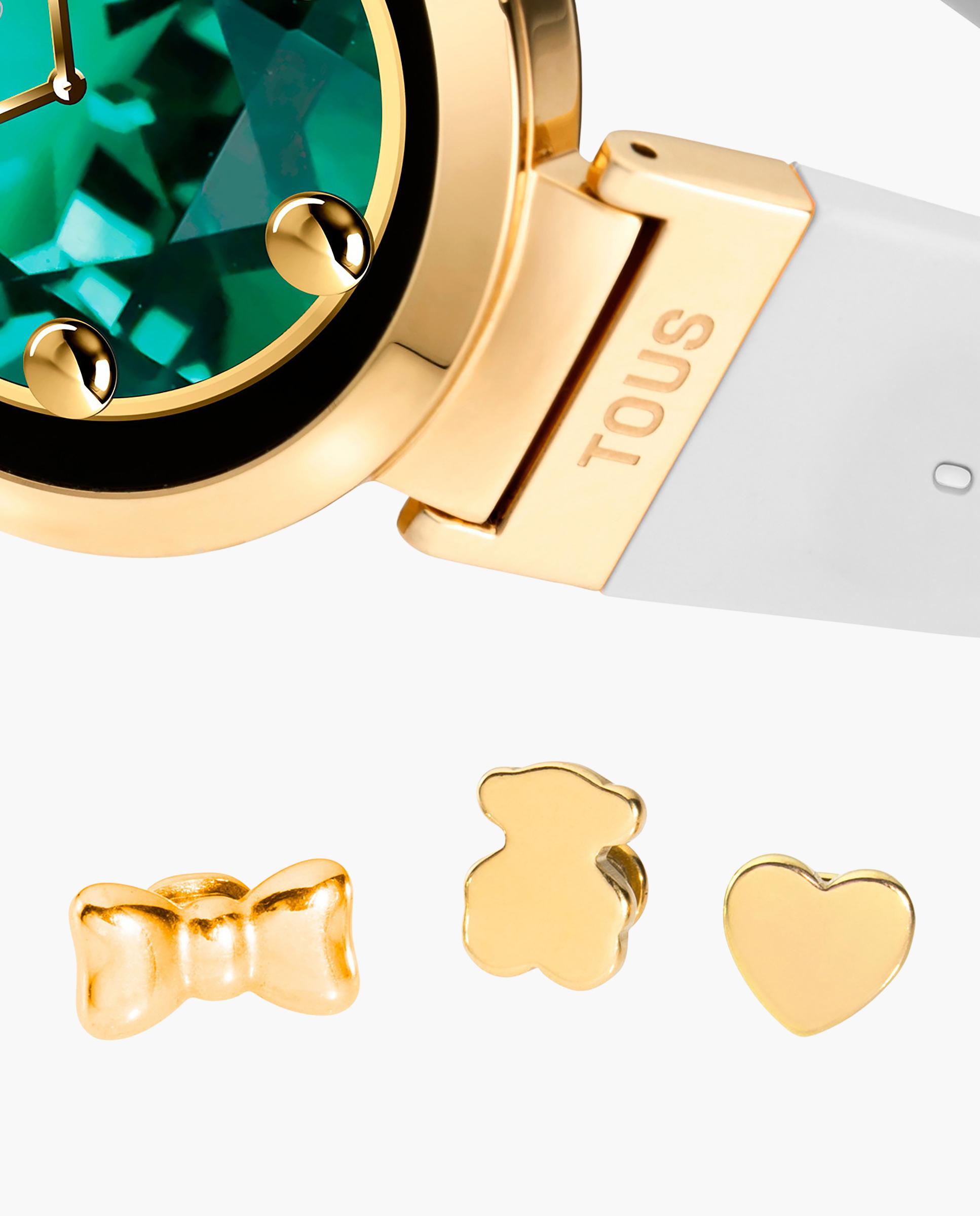 Smartwatch s-connect charms con brazalete beige y motivos de acero dorado - Tous - Beige Beige-3