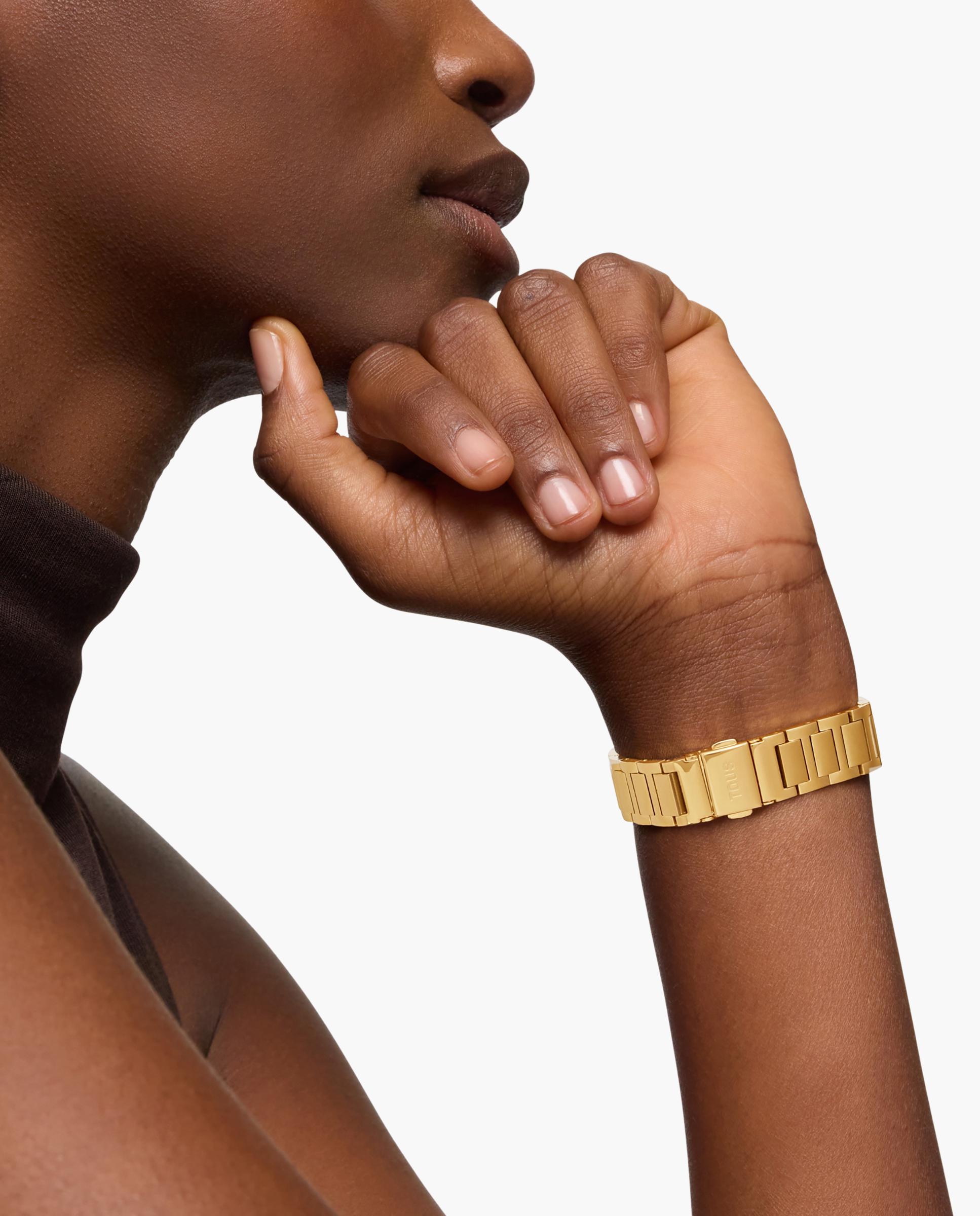 Reloj digital de mujer d-bear mini con brazalete de acero - Tous - Dorado Dorado-3