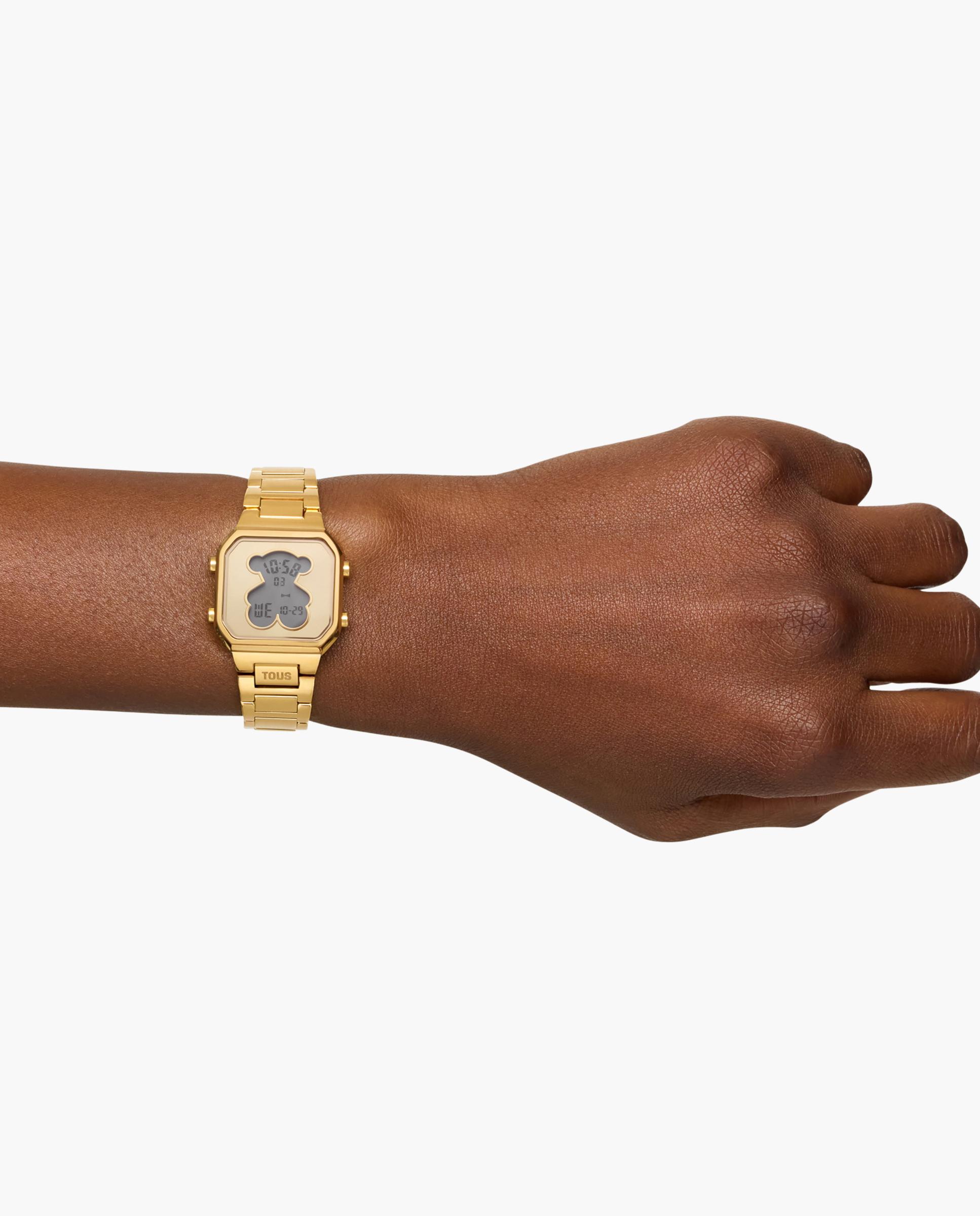 Reloj digital de mujer d-bear mini con brazalete de acero - Tous - Dorado Dorado-4