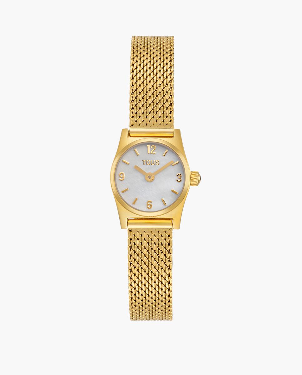 Reloj analógico de mujer  EPIC MINI con brazalete de acero dorado y esfera de nácar Dorado Tous Dorado-1