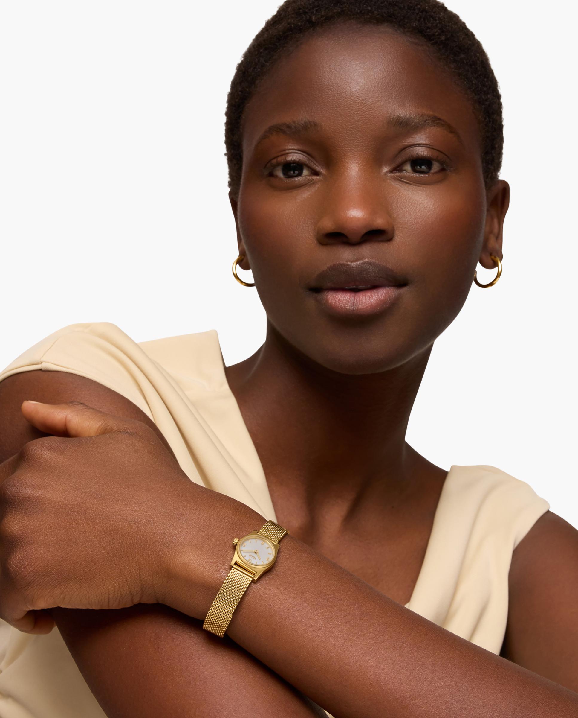 Reloj analógico de mujer  EPIC MINI con brazalete de acero dorado y esfera de nácar Dorado Tous Dorado-2