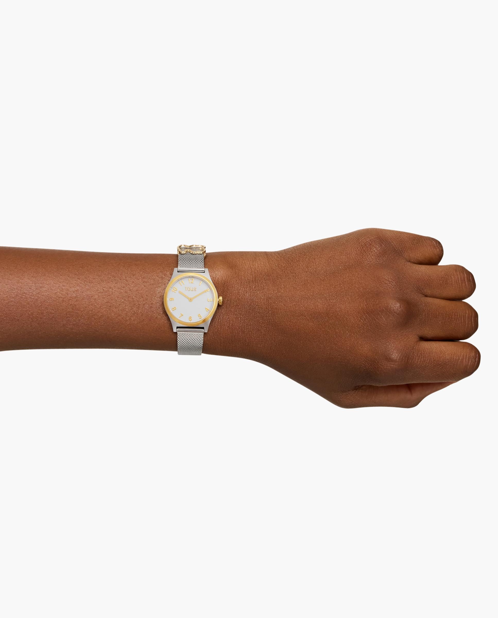 Reloj analógico de mujer epic icon kdt con brazalete de acero y esfera de nácar - Tous - Plateado Plateado-4
