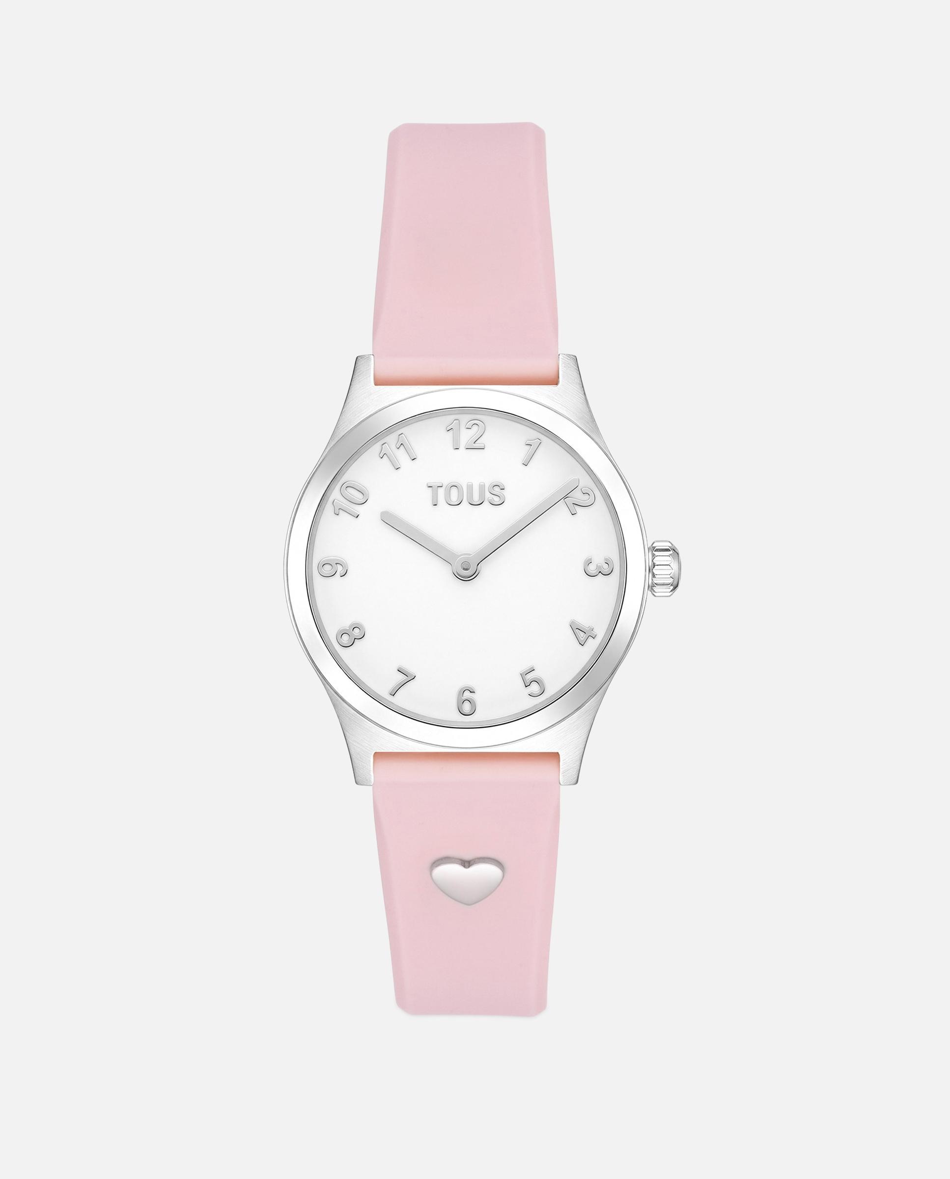 Reloj de mujer epic icon kdt charms en acero inoxidable con correa de silicona rosa - Tous - Rosa claro Rosa claro-1
