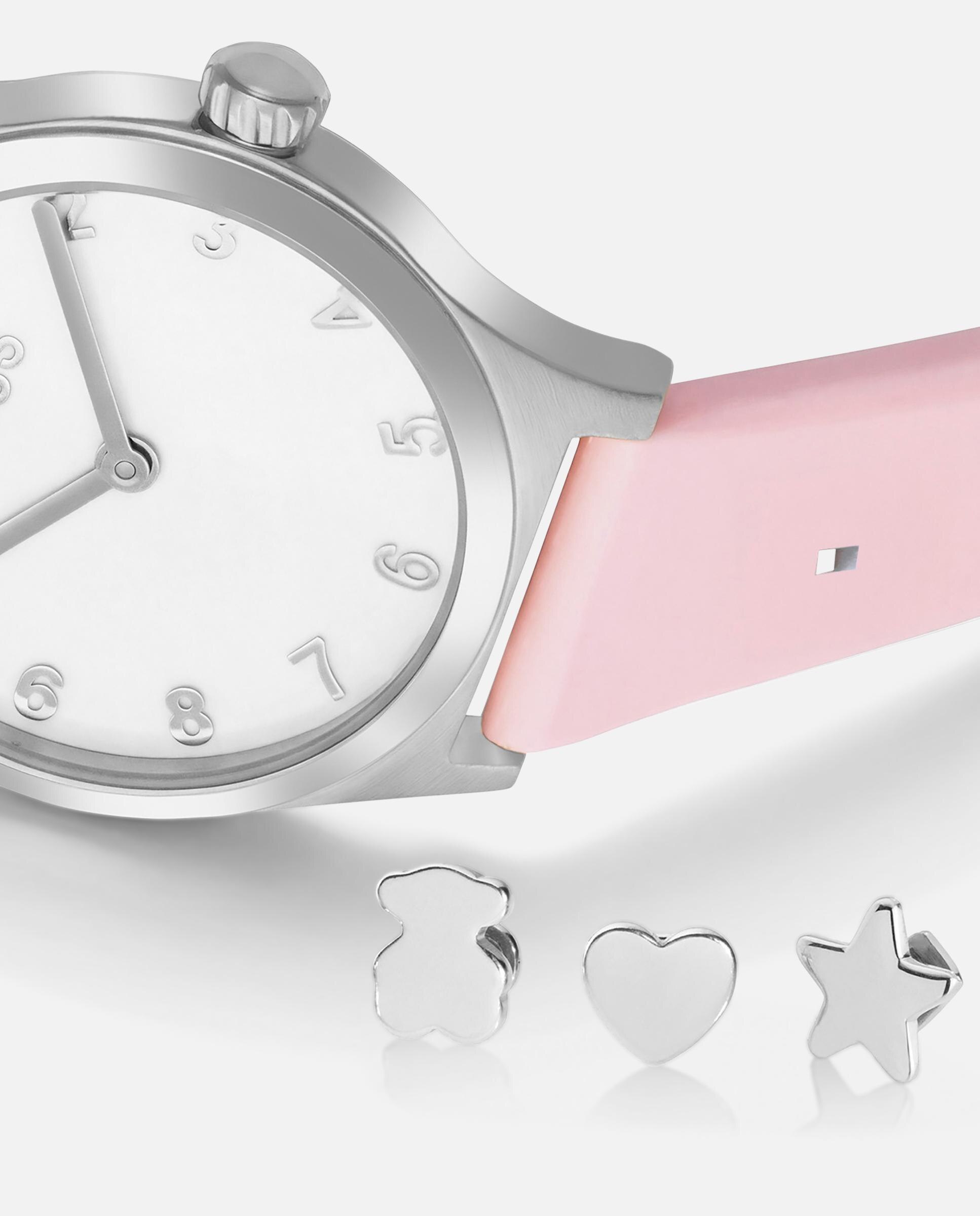 Reloj de mujer epic icon kdt charms en acero inoxidable con correa de silicona rosa - Tous - Rosa claro Rosa claro-2