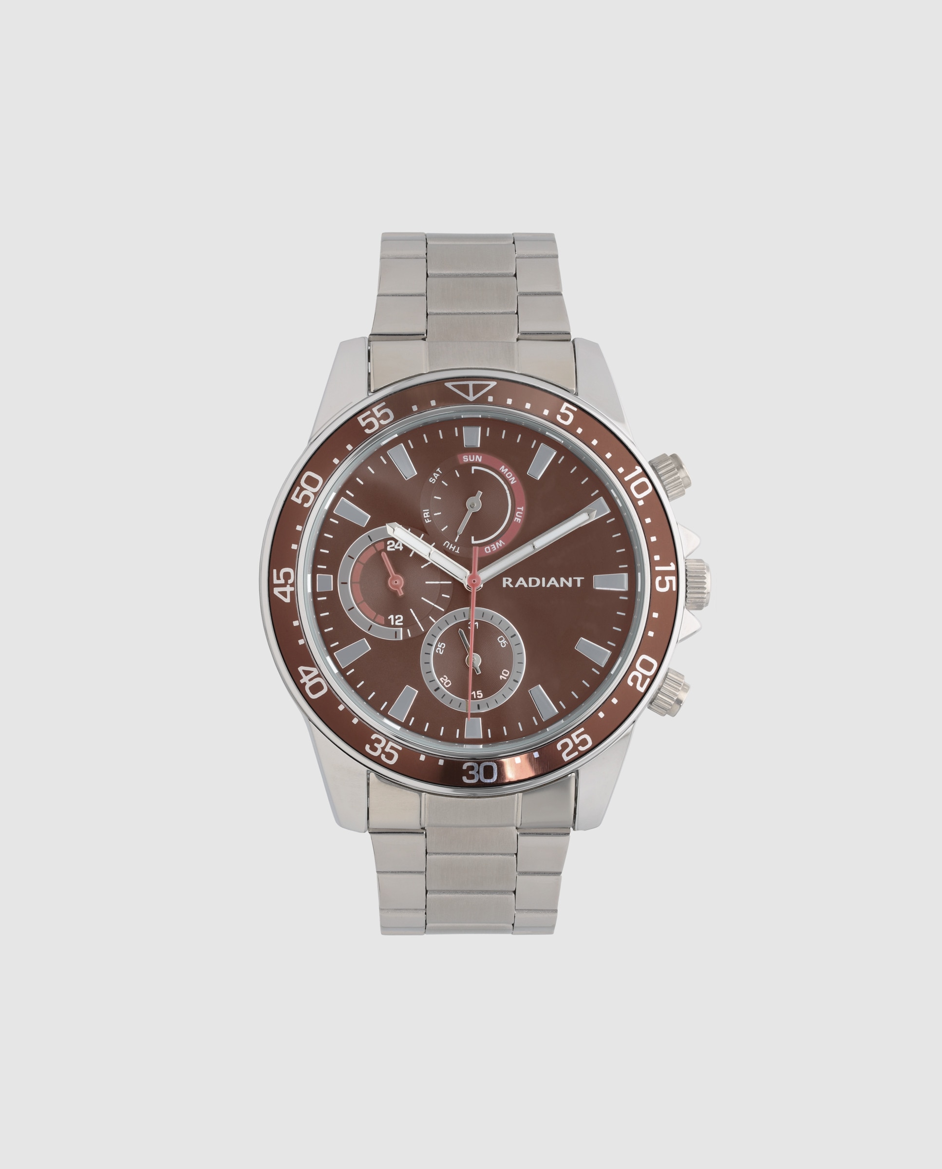 Imagen 0 de Reloj de hombre daybreak ra696704 de acero y correa plateada/gris Plata