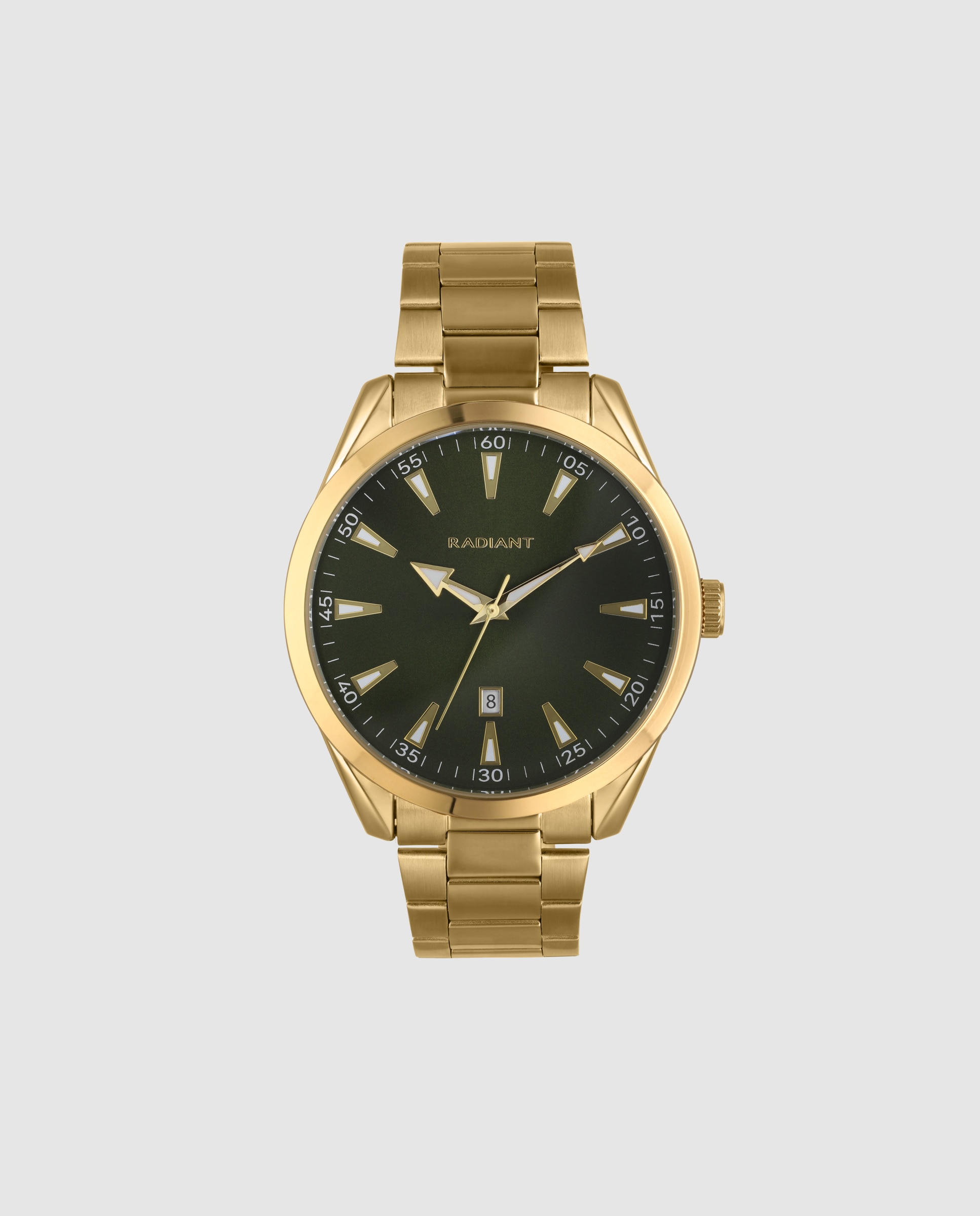 Imagen 0 de Reloj de hombre ocean code ra695205 de acero y correa dorada Oro