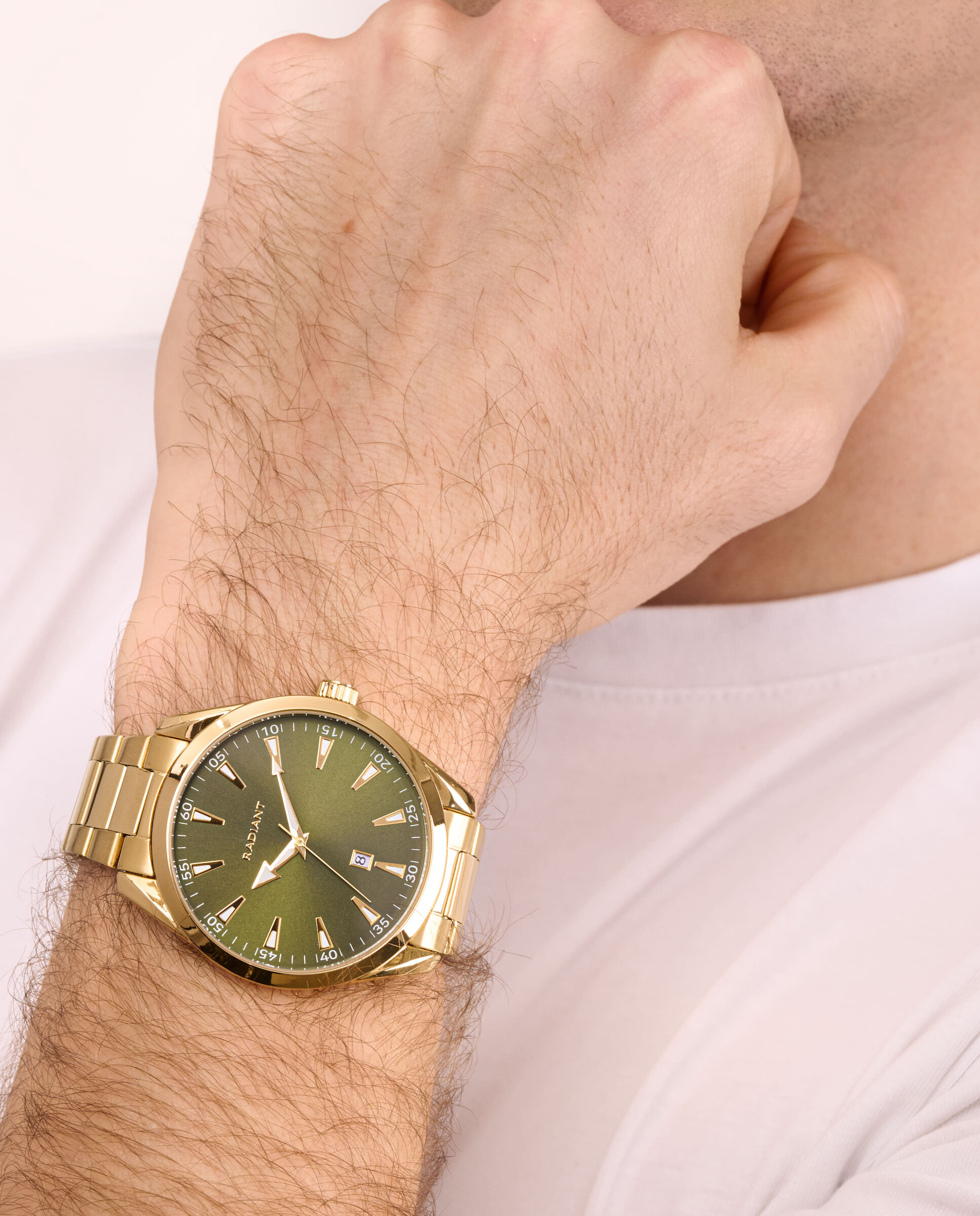 Reloj de hombre ocean code ra695205 de acero y correa dorada - Radiant - Oro Oro-2