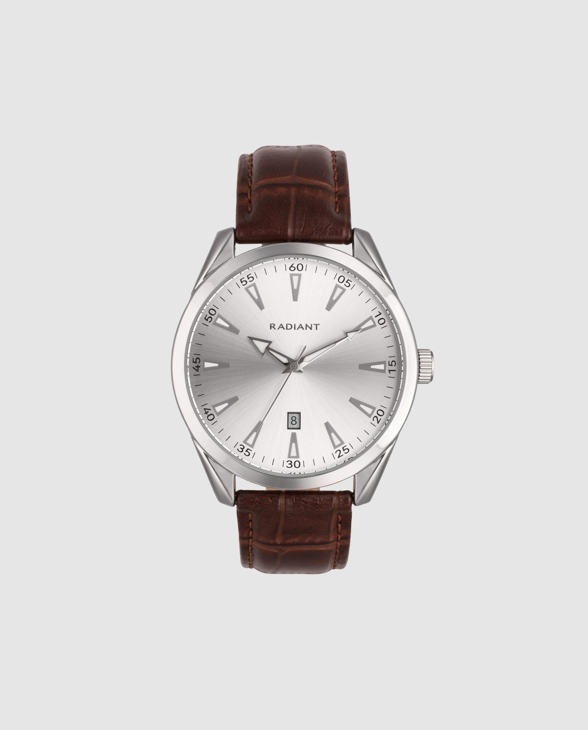 Imagen 0 de Reloj de hombre ocean code ra695206 de piel y correa marrón Negro