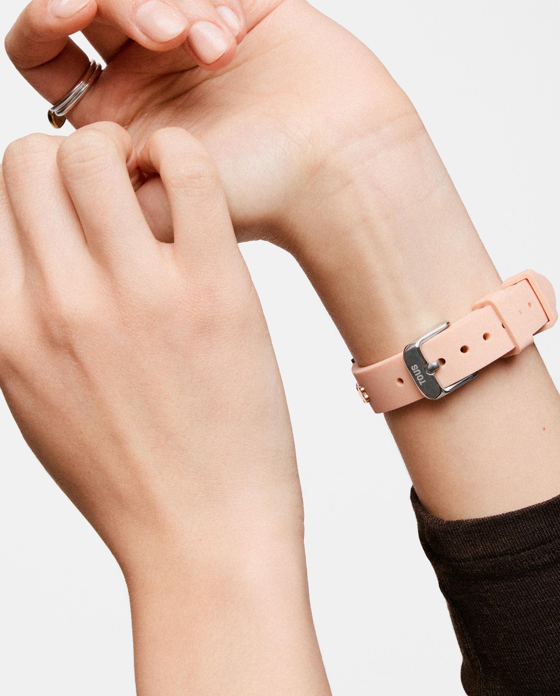 Reloj digital de mujer tous xpresurslf con caja de acero inoxidable y charms intercambiables - Rosa Rosa-8