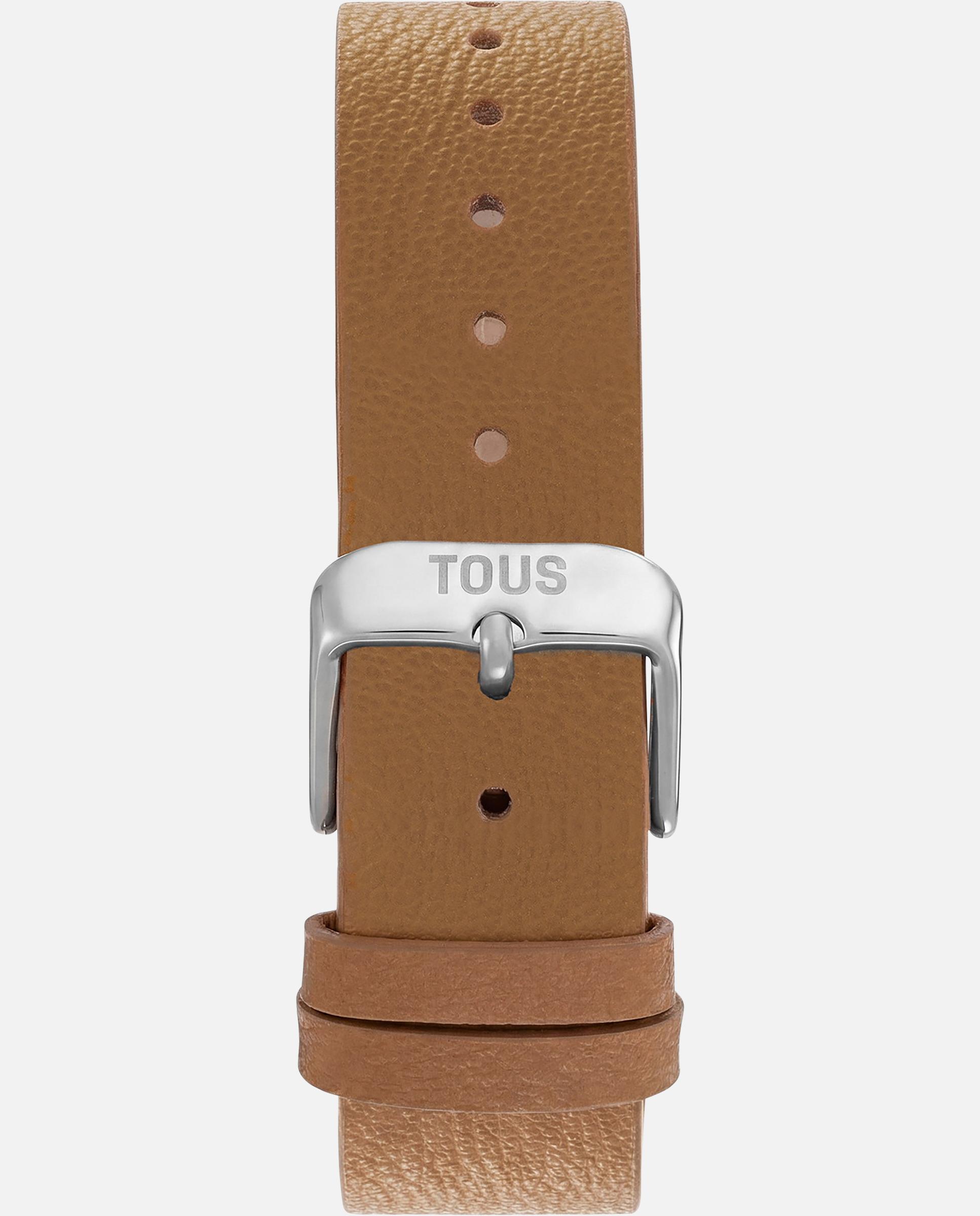 Reloj analógico de mujer karat emerald mini con brazalete de piel y acero - Tous - Marrón Marrón-3