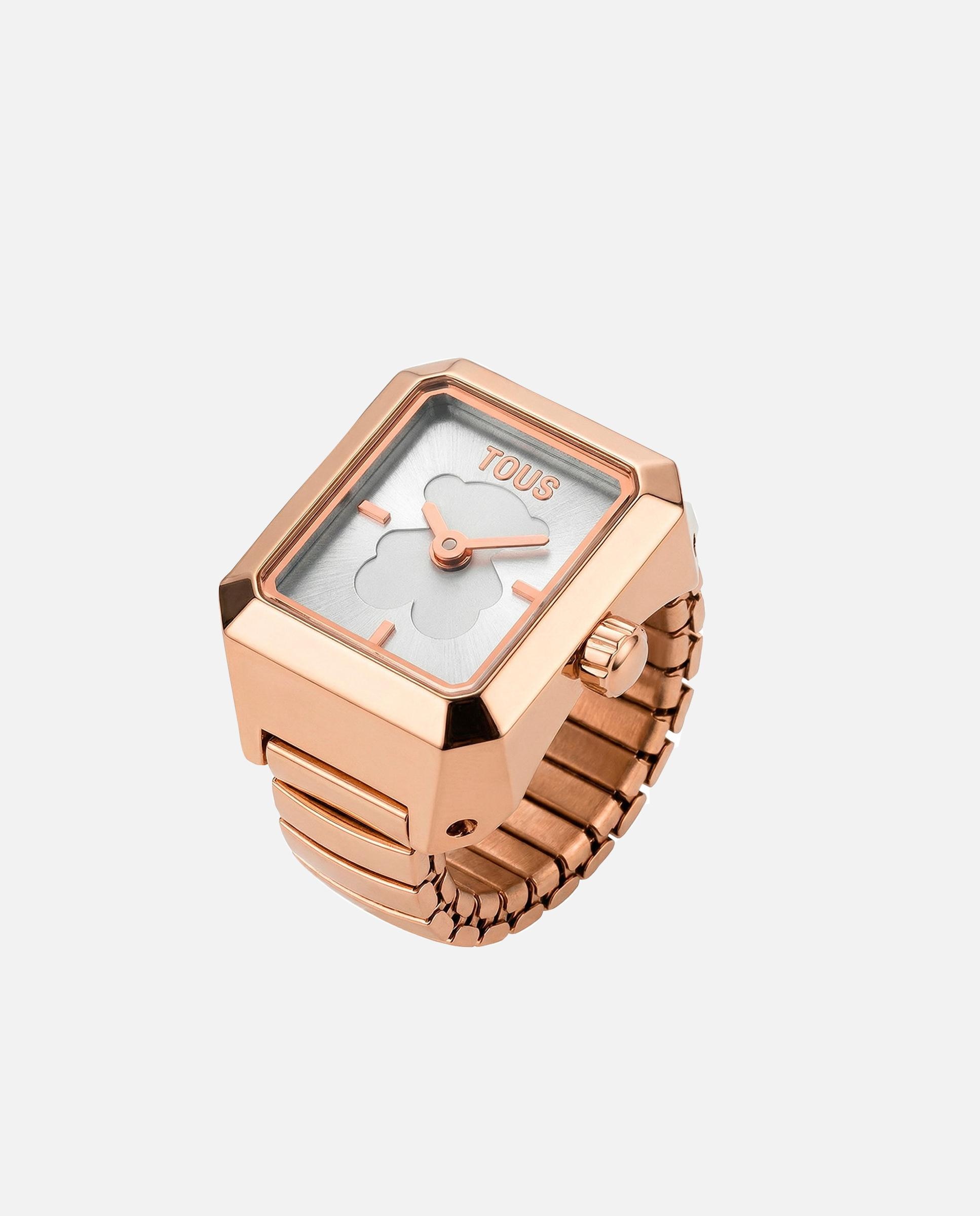 Anillo reloj analógico karat de acero rosado - Tous - Rosa Rosa-1