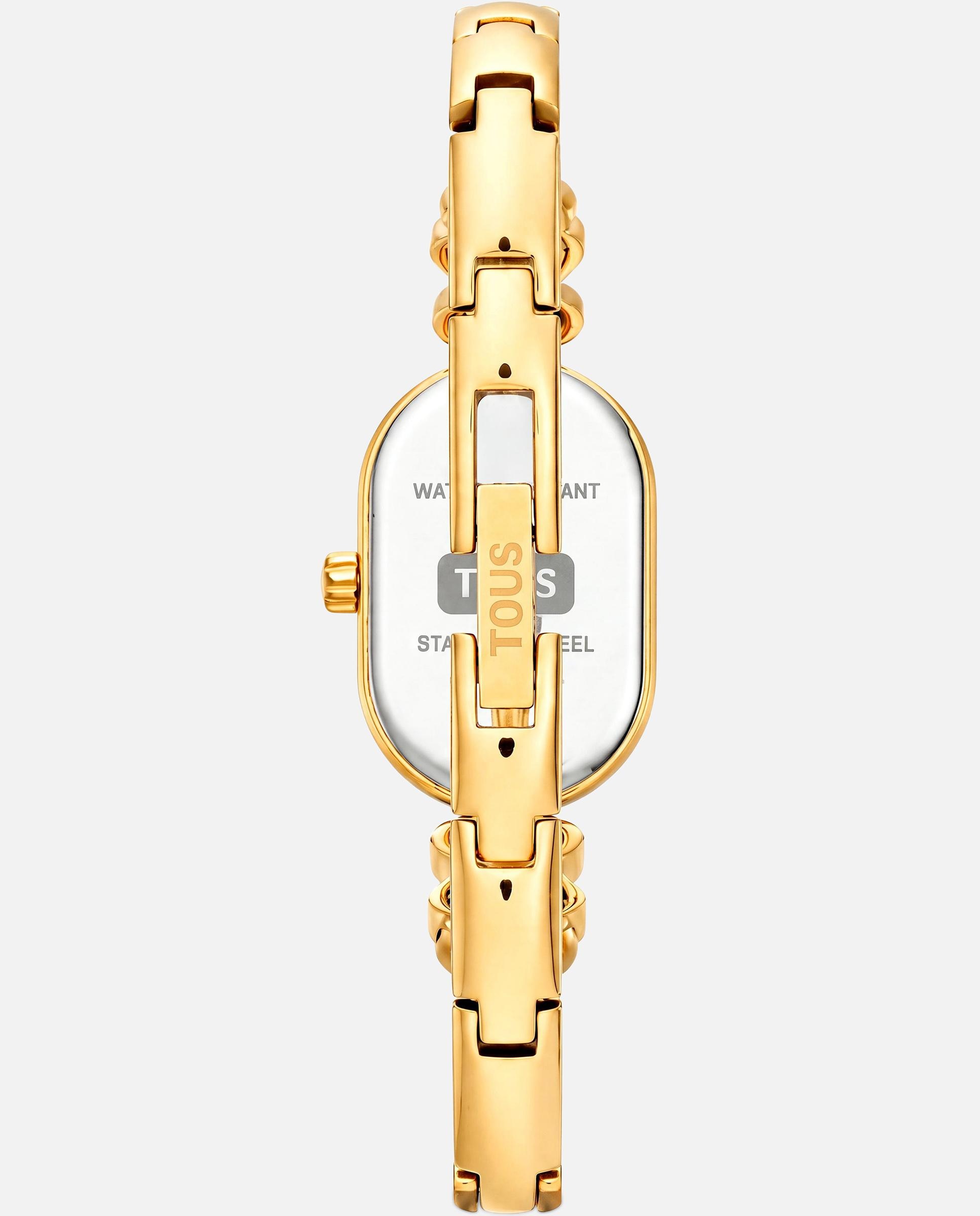 Reloj analógico de mujer con brazalete de acero y ónix tous color bear - Dorado Dorado-4