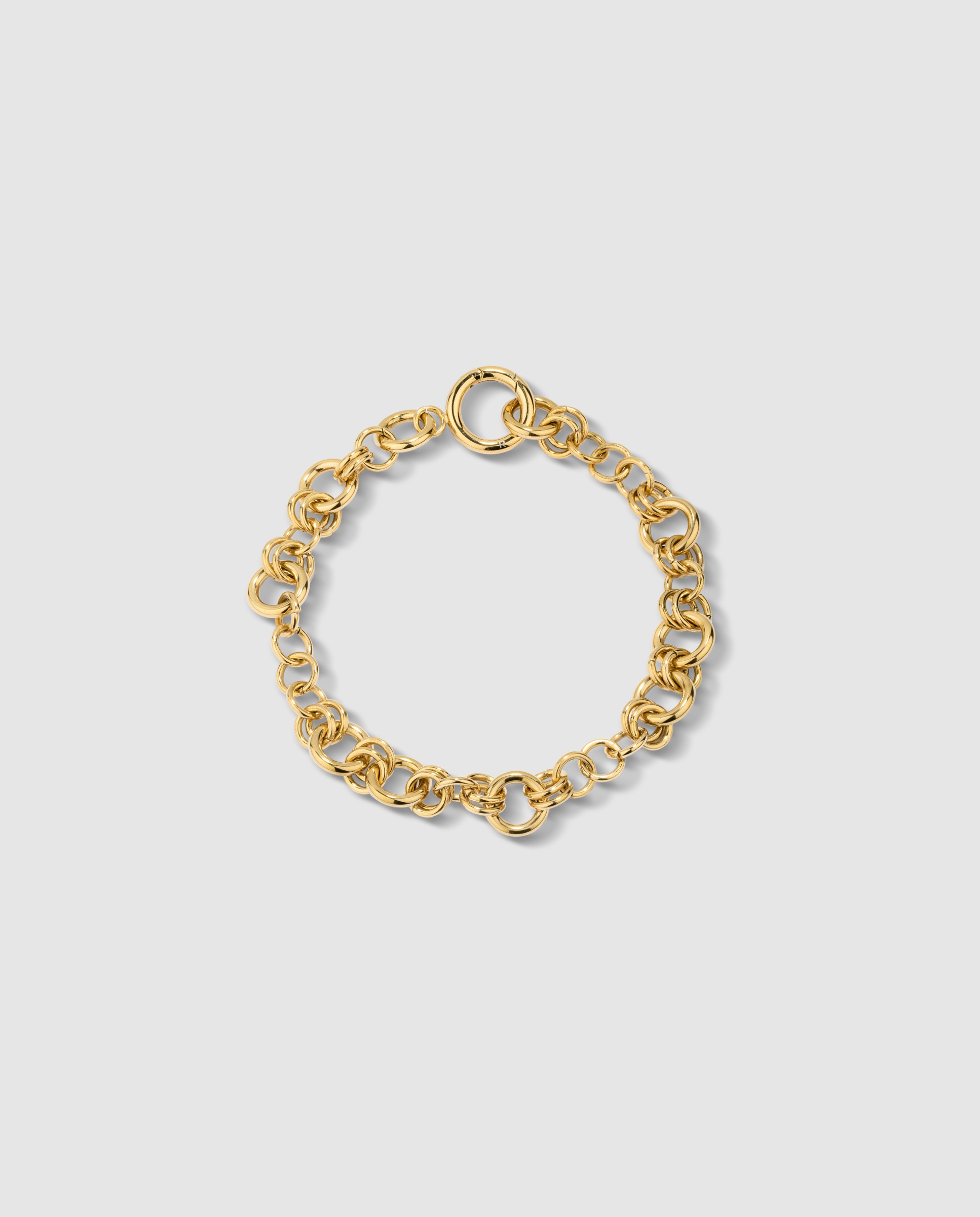 Imagen 0 de Pulsera de eslabones chains and knots de acero dorada Oro