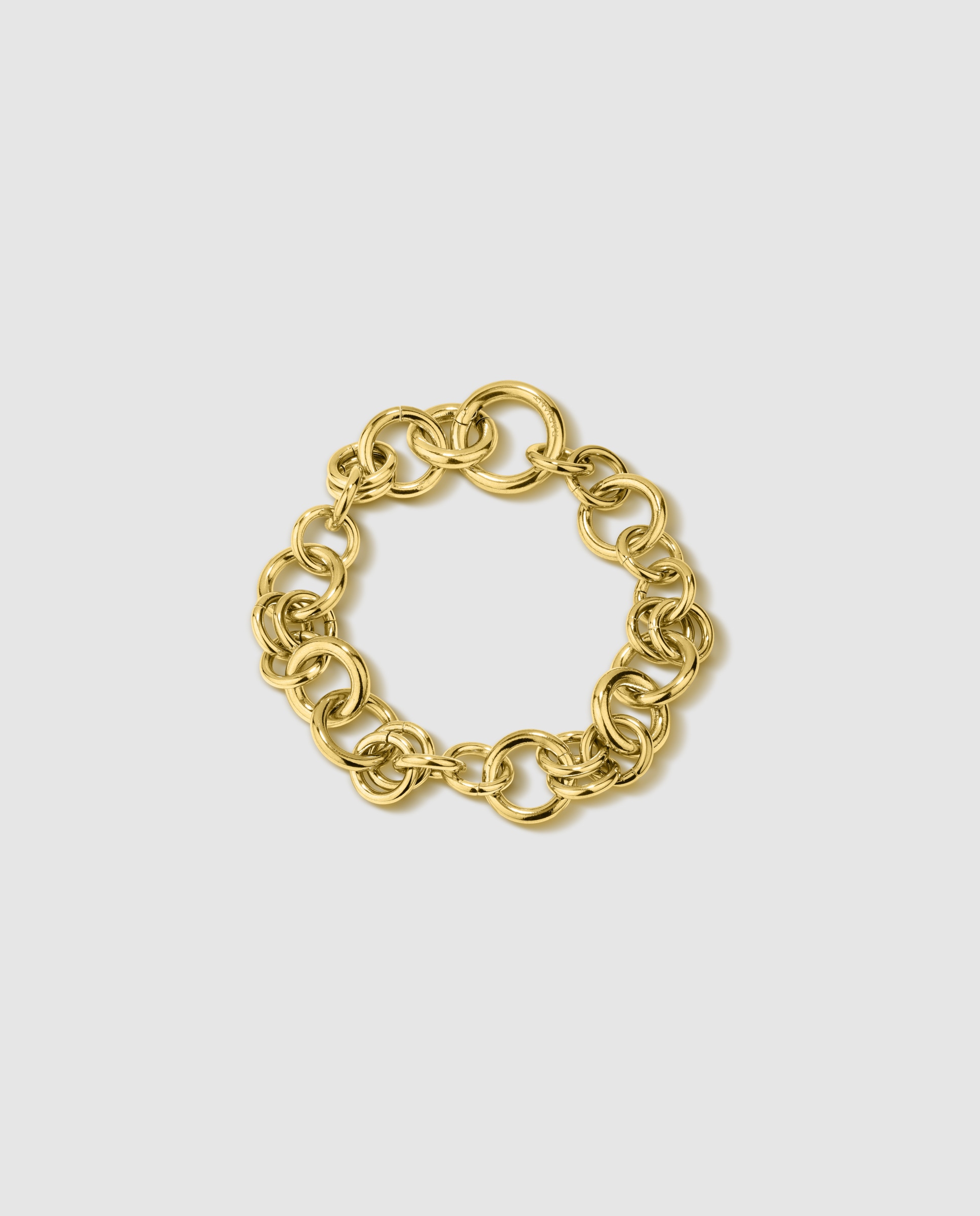 Imagen 0 de Pulsera de eslabones chains and knots de acero dorada Oro