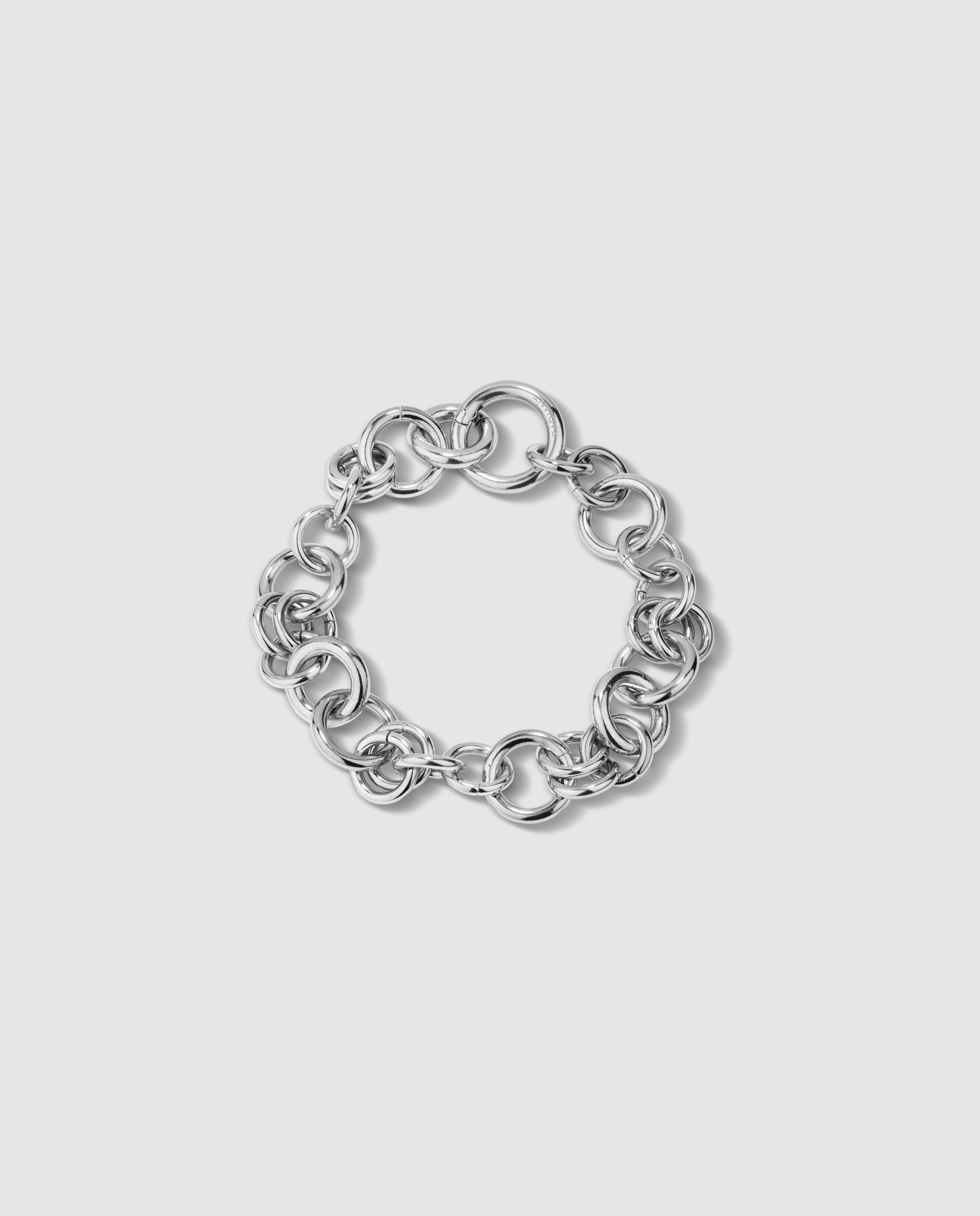 Imagen 0 de Pulsera de eslabones chains and knots de acero plateada Plata