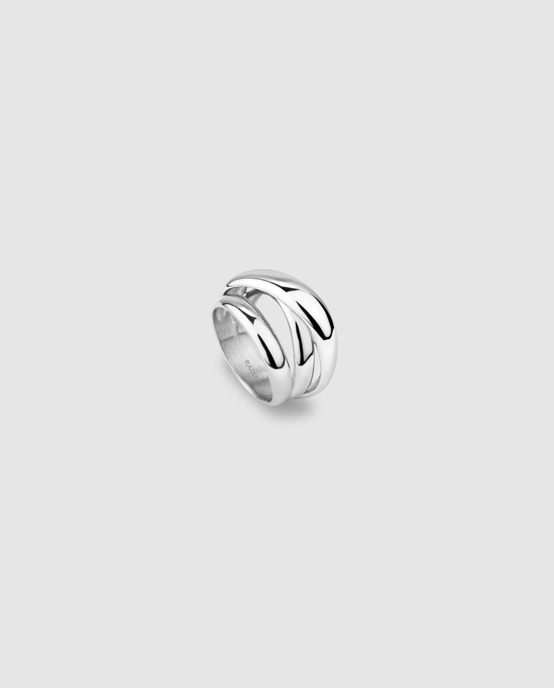 Imagen 0 de Anillo chains and knots de acero plateado Plata