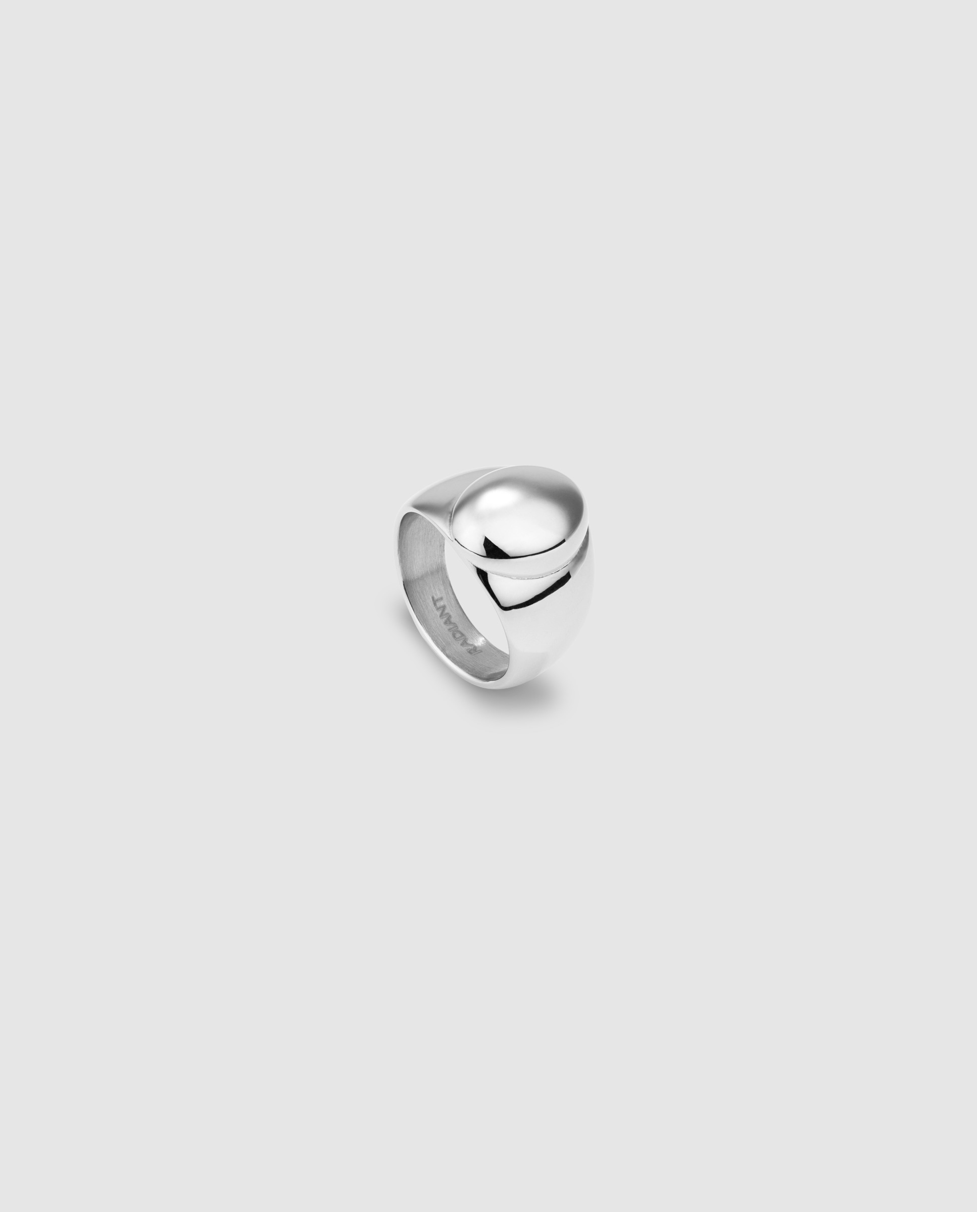 Imagen 0 de Anillo de sello chains and soulmate de acero plateado Plata