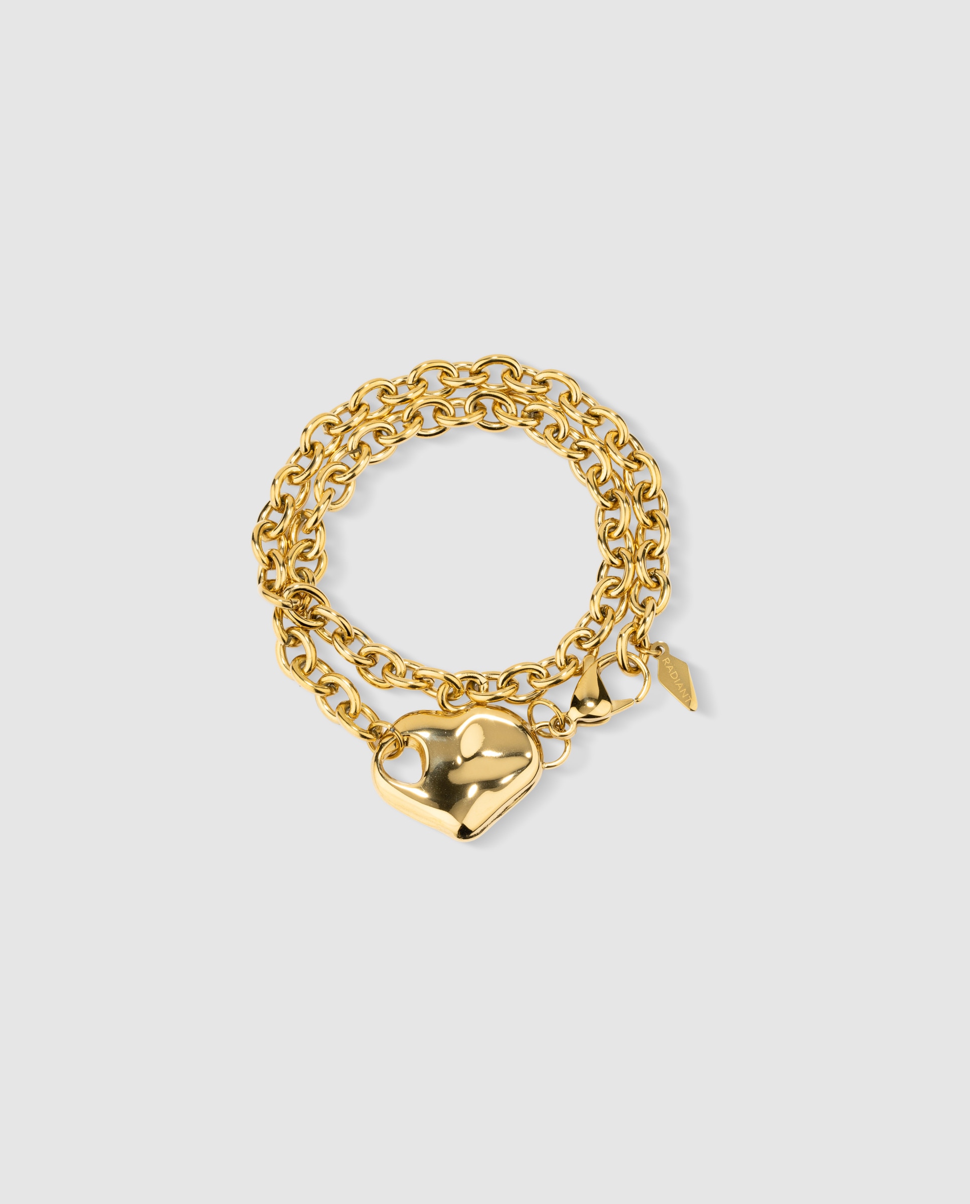 Imagen 0 de Pulsera de eslabones chains and center de acero dorada Oro