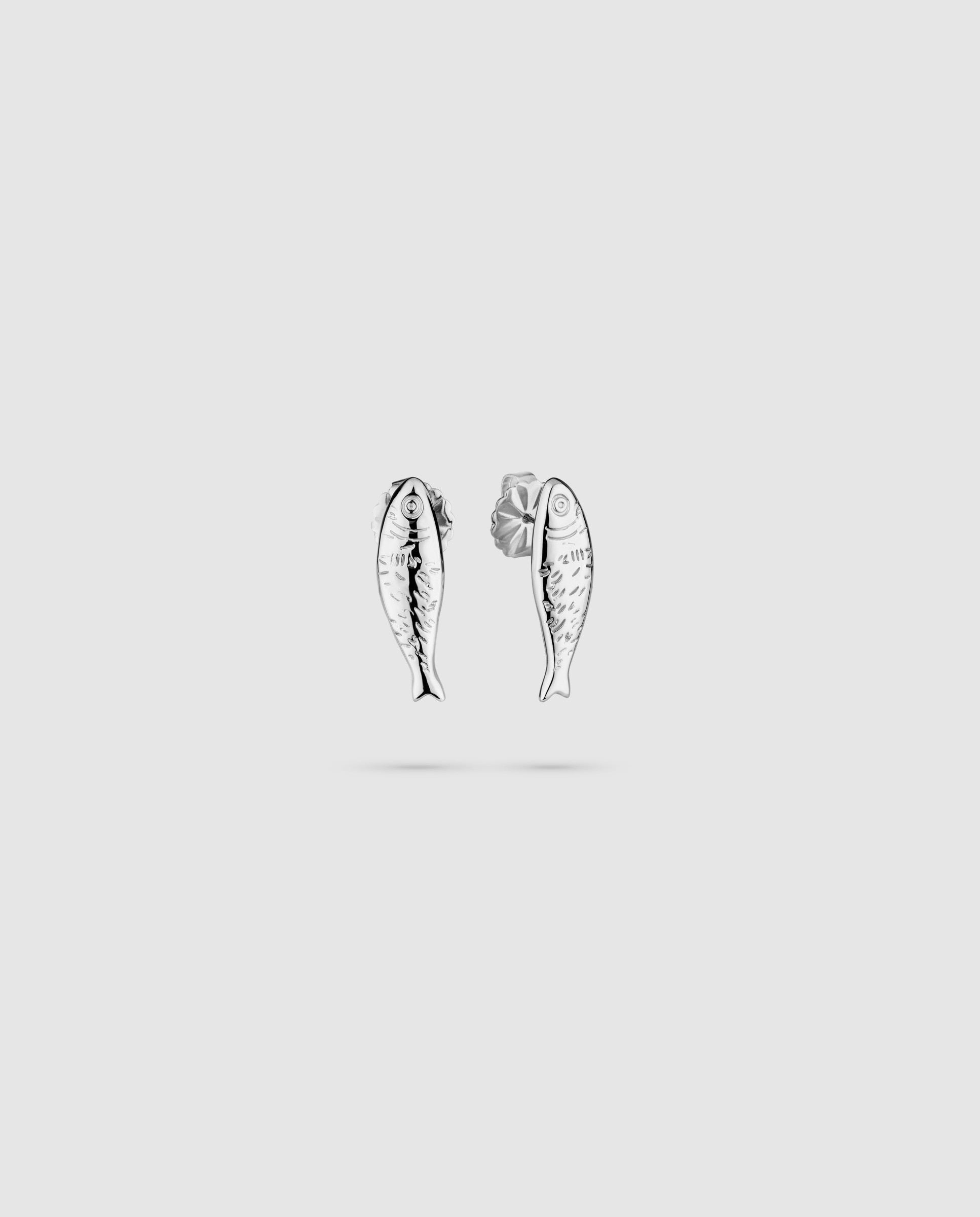 Imagen 0 de Pendientes chains in the sea de acero plateado Plata