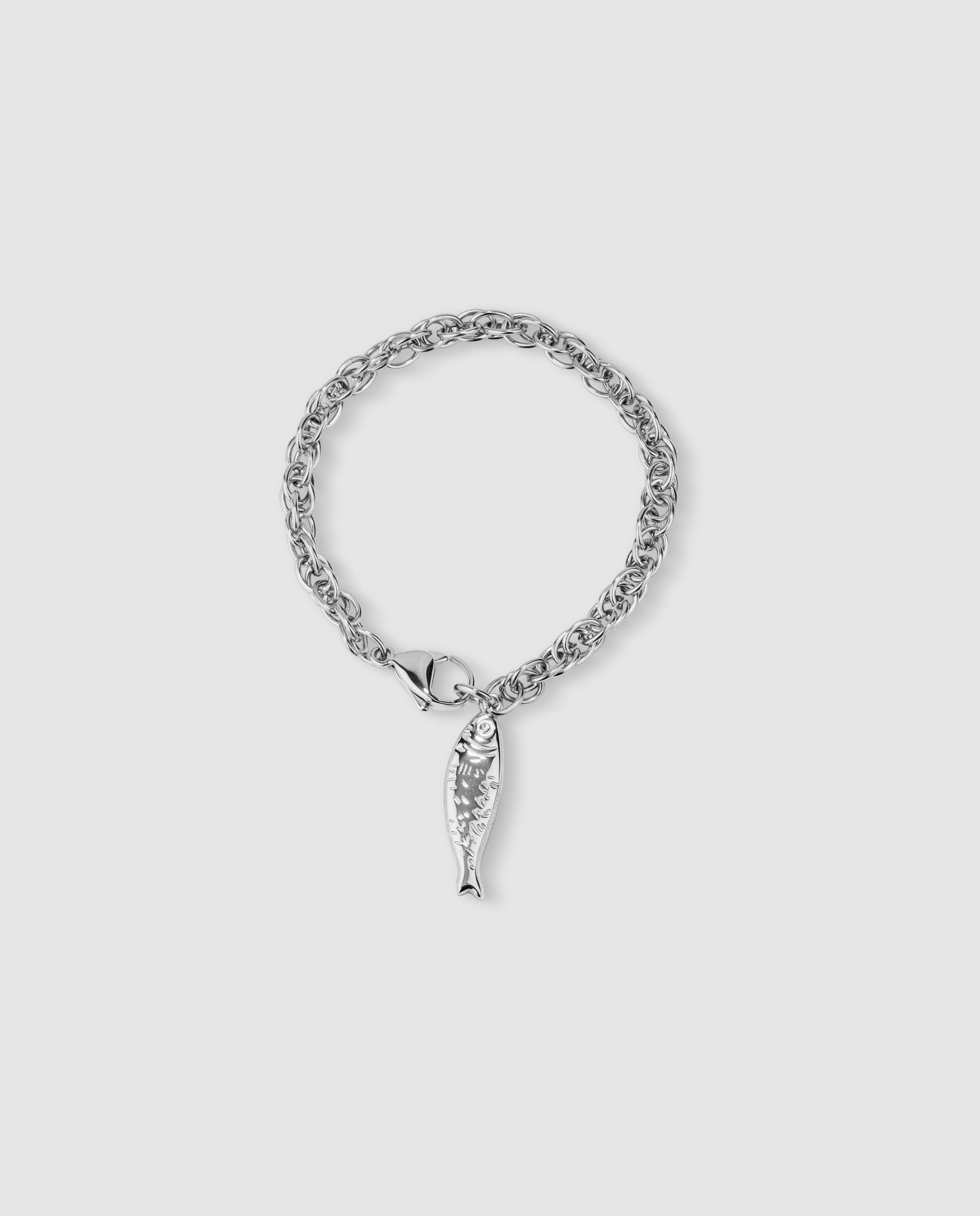 Imagen 0 de Pulsera de eslabones chains in the sea de acero plateada Plata