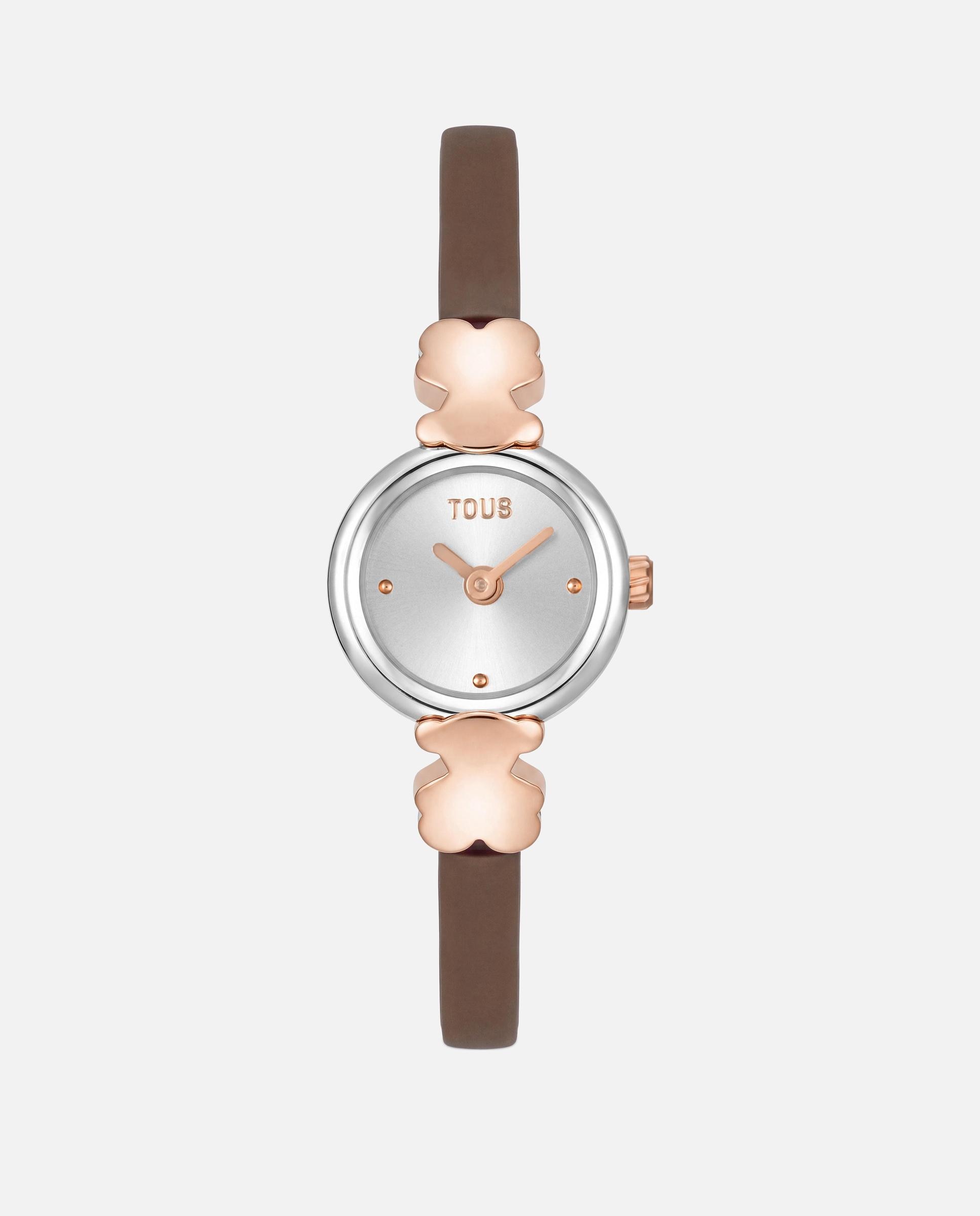 Reloj analógico de mujer con caja de acero y correa de silicona icon chic - Tous - Moka Moka-1