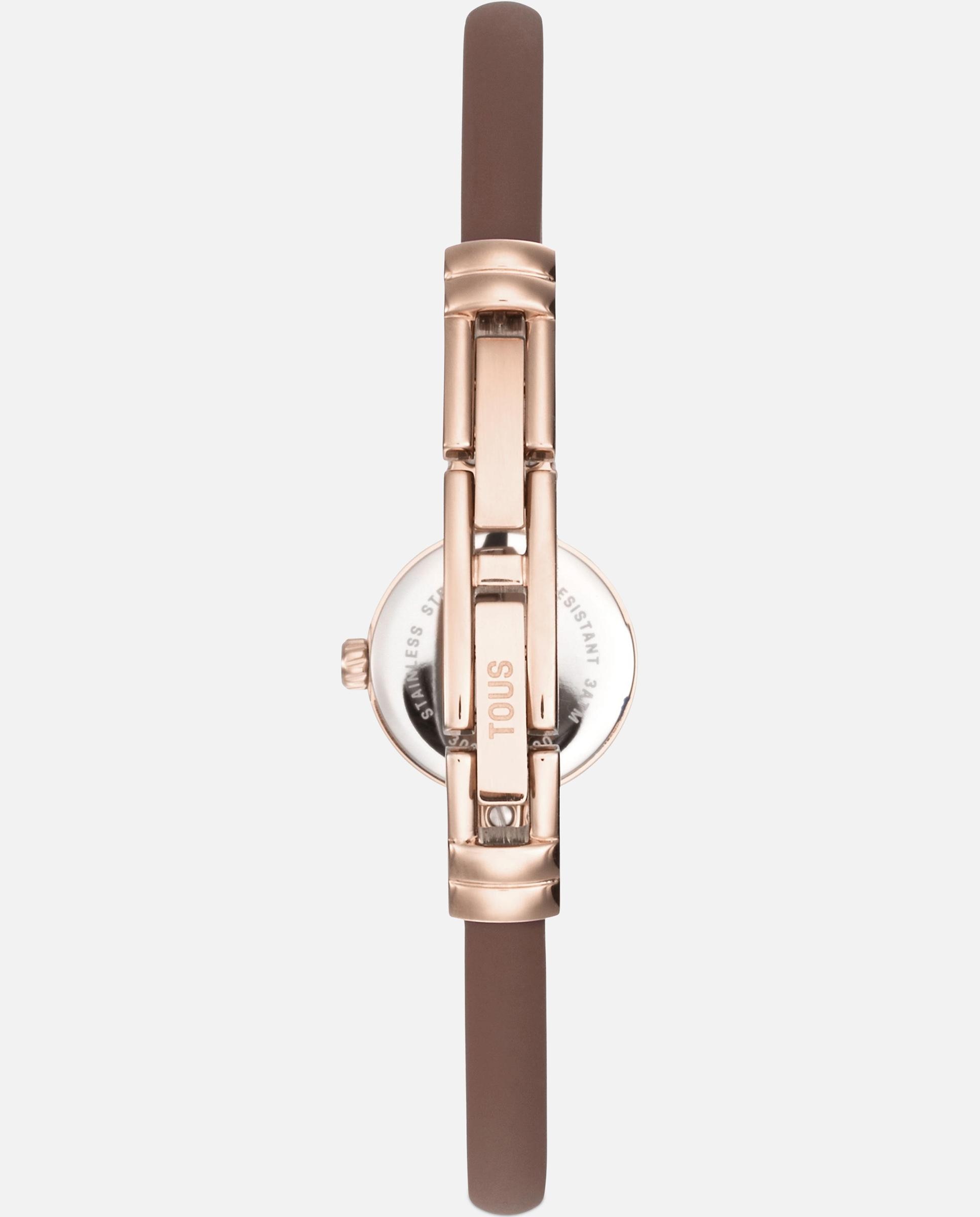 Reloj analógico de mujer con caja de acero y correa de silicona icon chic - Tous - Moka Moka-3