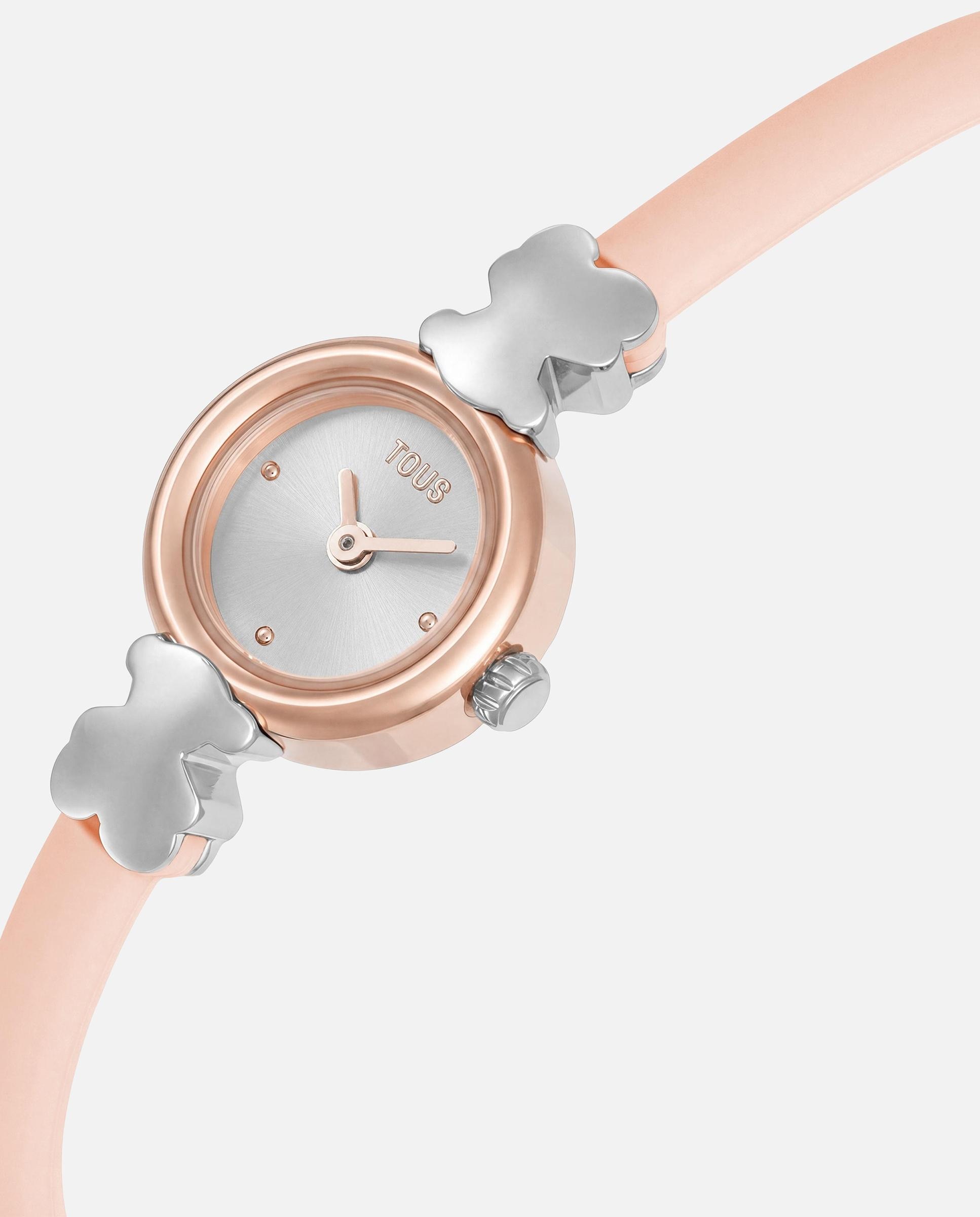 Reloj analógico de mujer con caja de acero y correa de silicona icon chic - Tous - Nude Nude-2