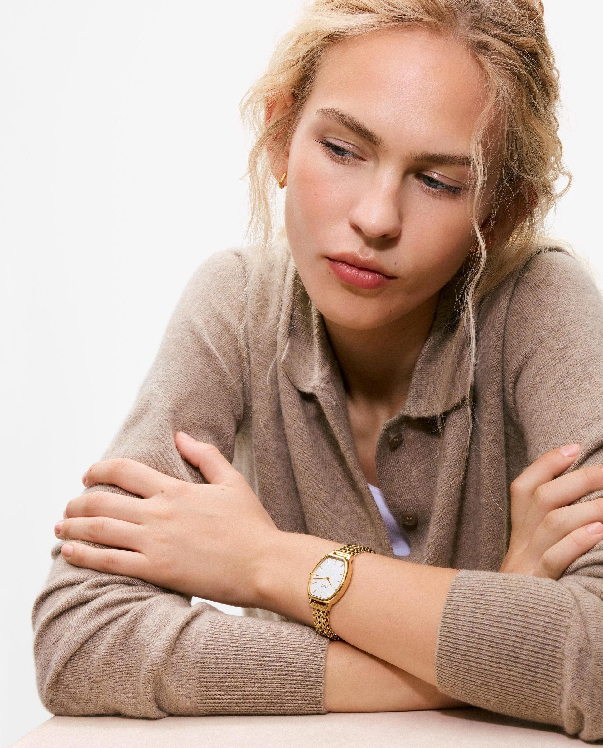 Reloj analógico de mujer con brazalete de acero osier - Tous - Dorado Dorado-4