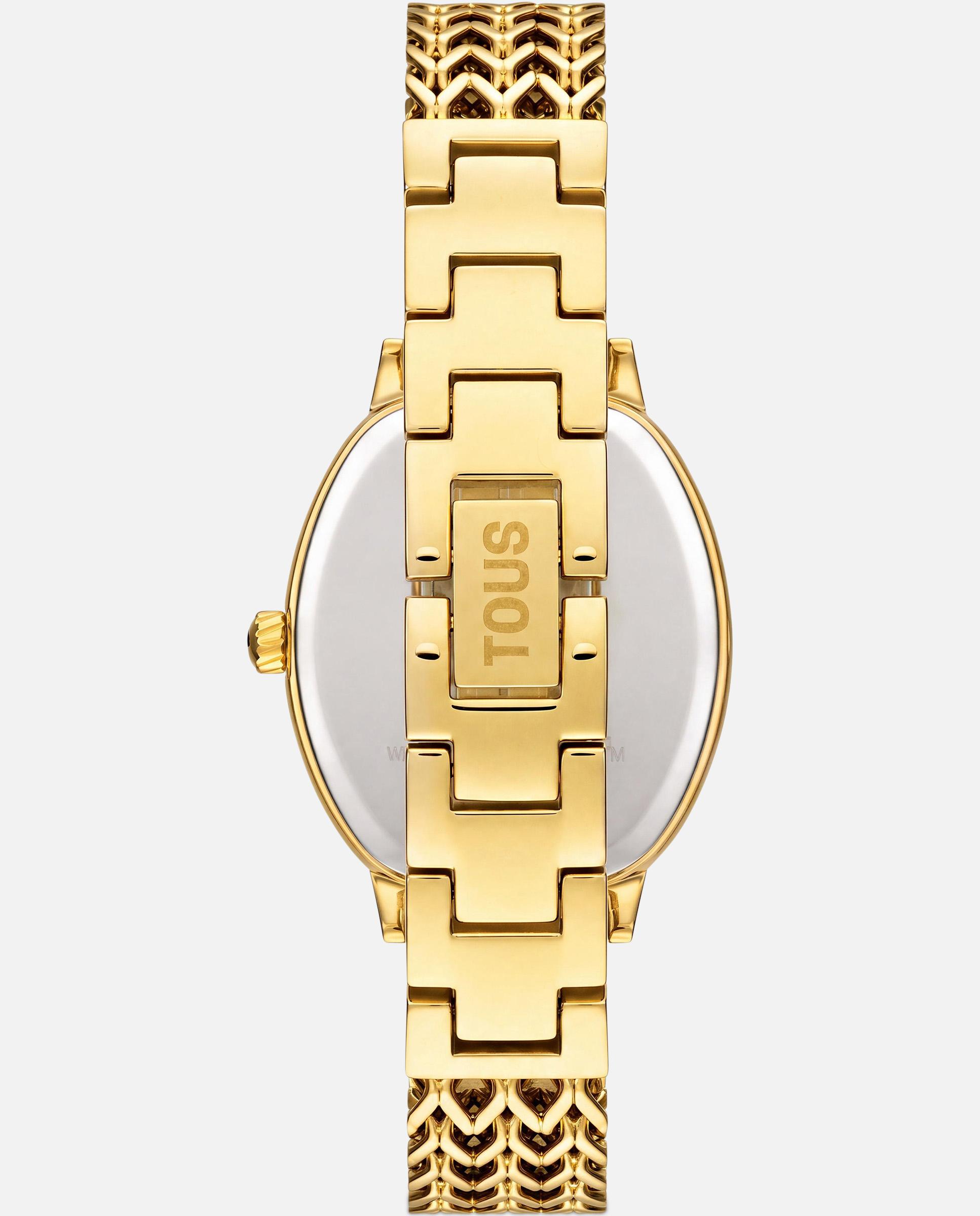 Reloj analógico de mujer con brazalete de acero y ónix osier - Tous - Dorado Dorado-3
